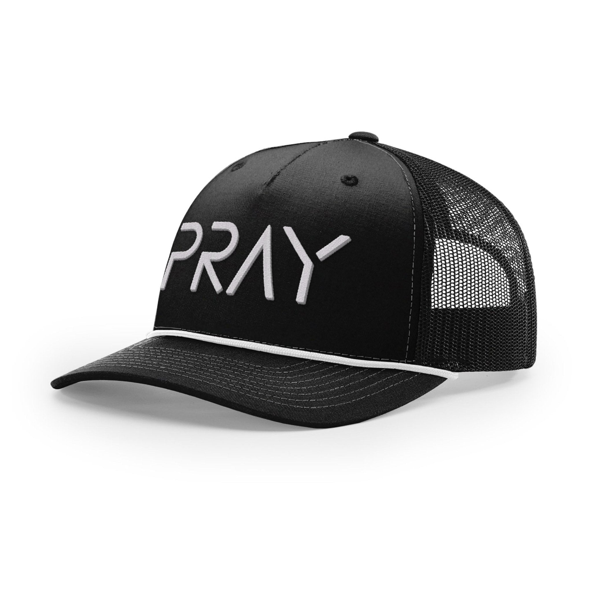 PRAY Rope Trucker Hats - Our True God