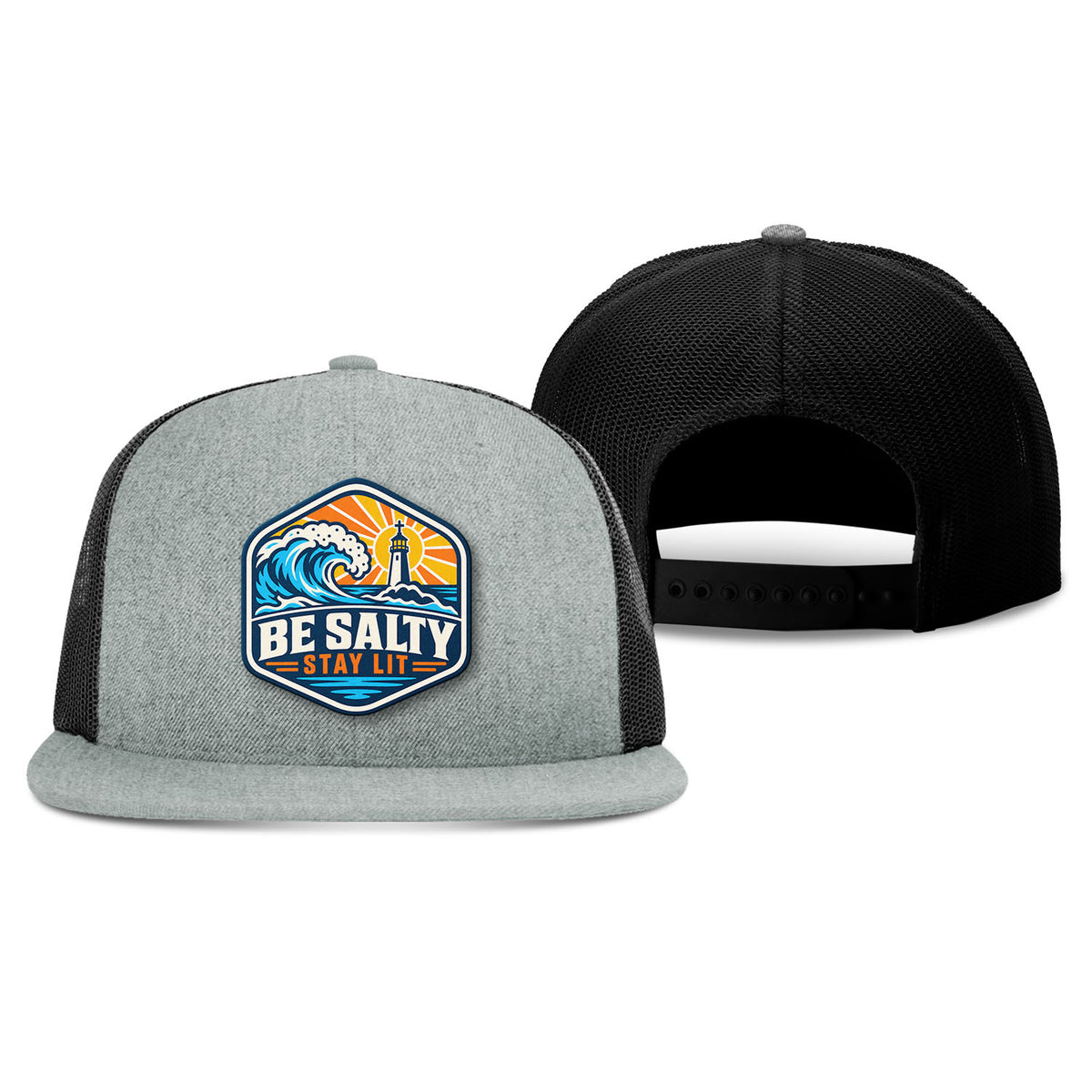 SunFrog Solutions Hat Be Salty Stay Lit Patch Trucker Hat