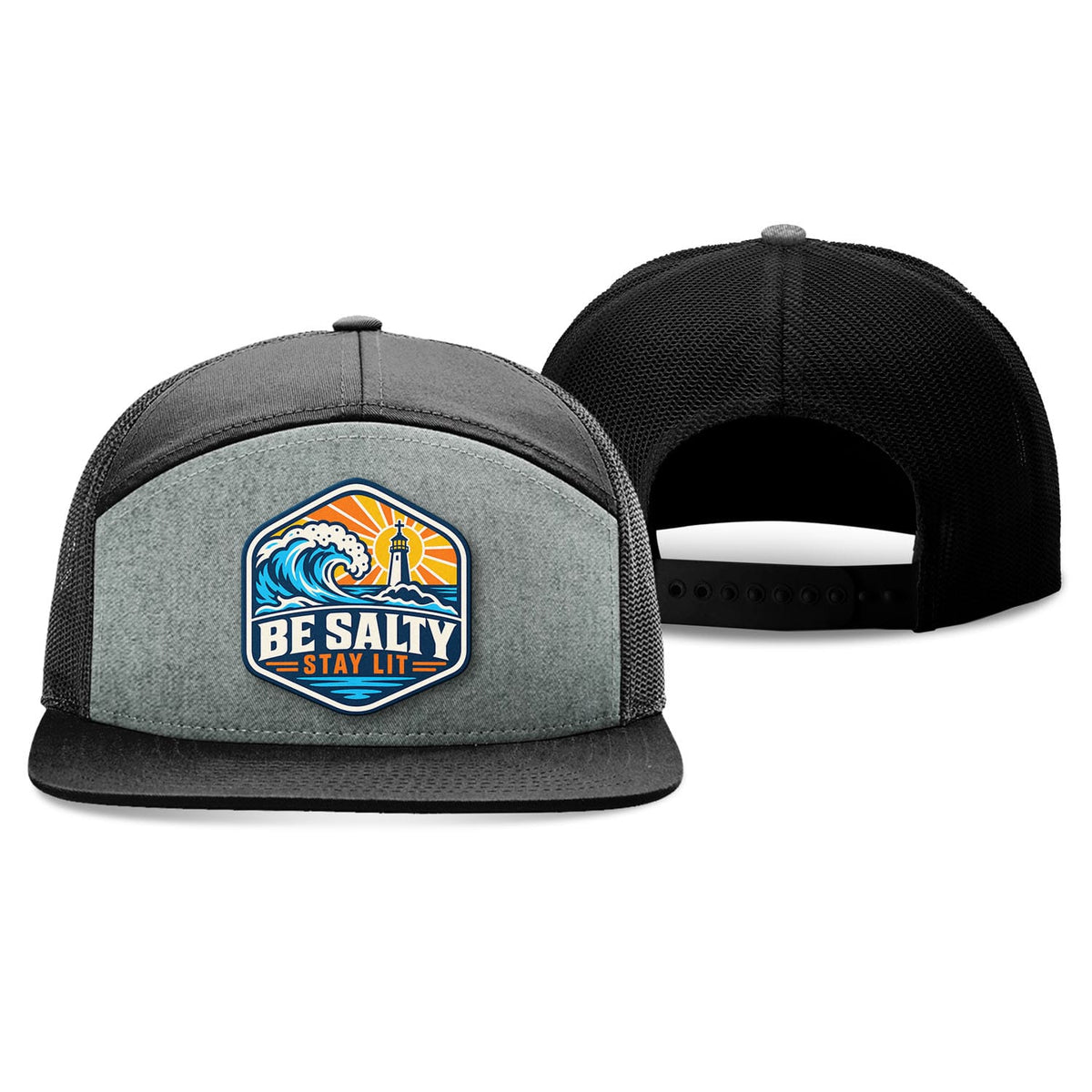 SunFrog Solutions Hat Be Salty Stay Lit Patch Trucker Hat