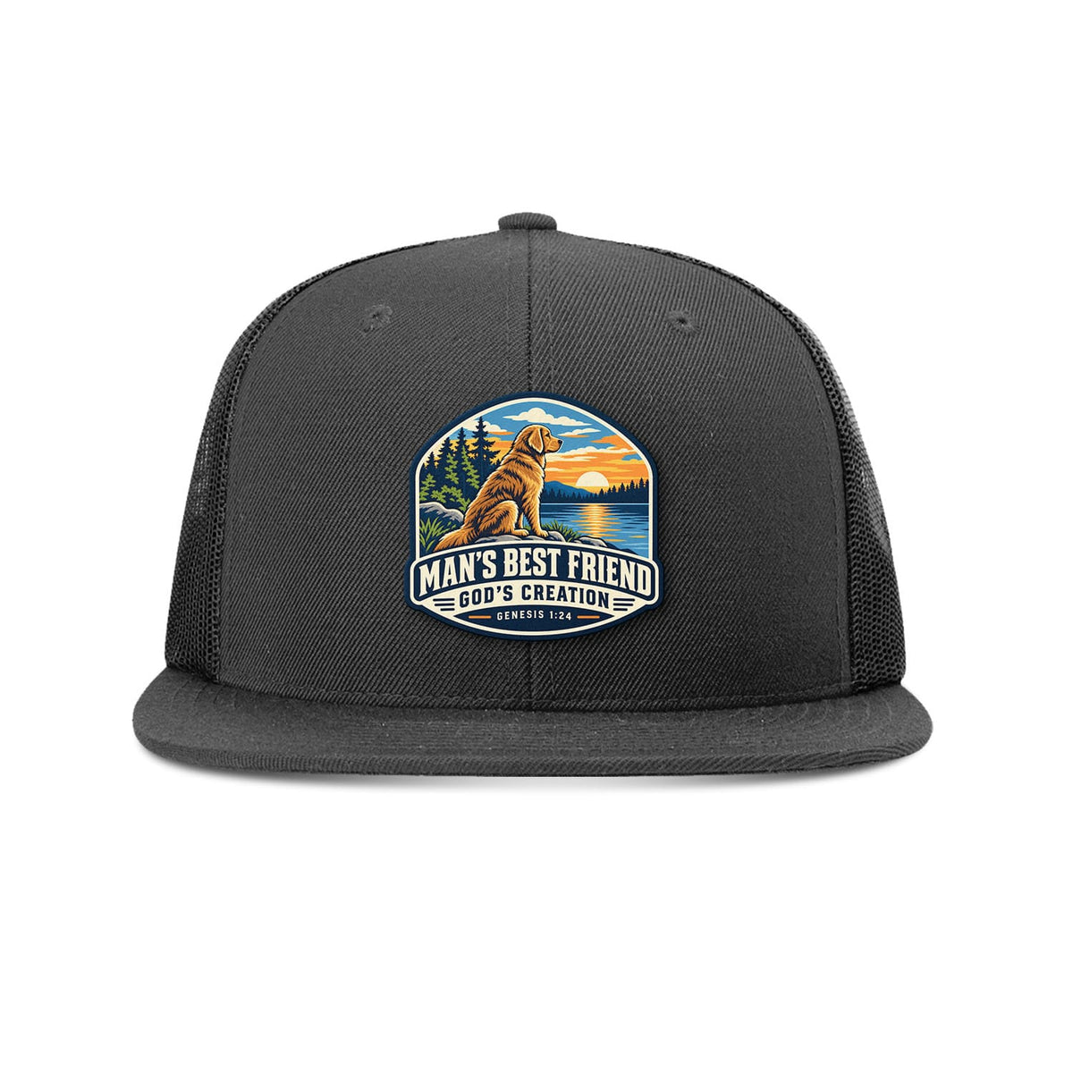 SunFrog Solutions Hat Black Man's Best Friend Trucker Hat