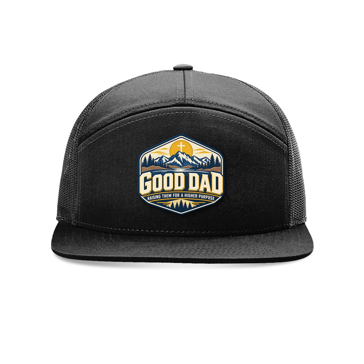 SunFrog Solutions Hat Full Black Good Dad Trucker Hat
