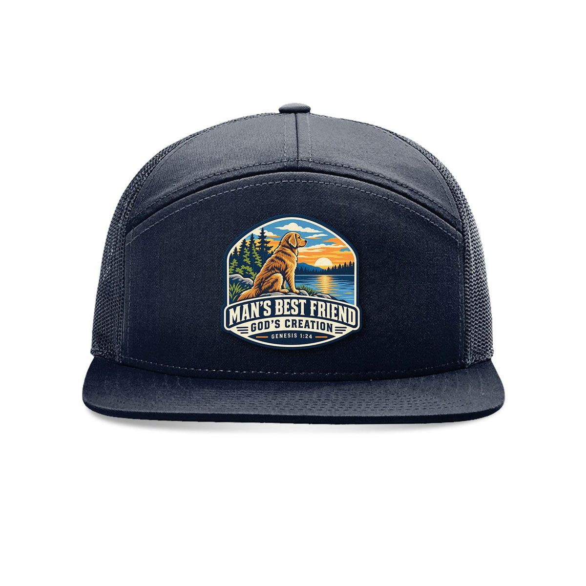 SunFrog Solutions Hat Navy Man's Best Friend Trucker Hat