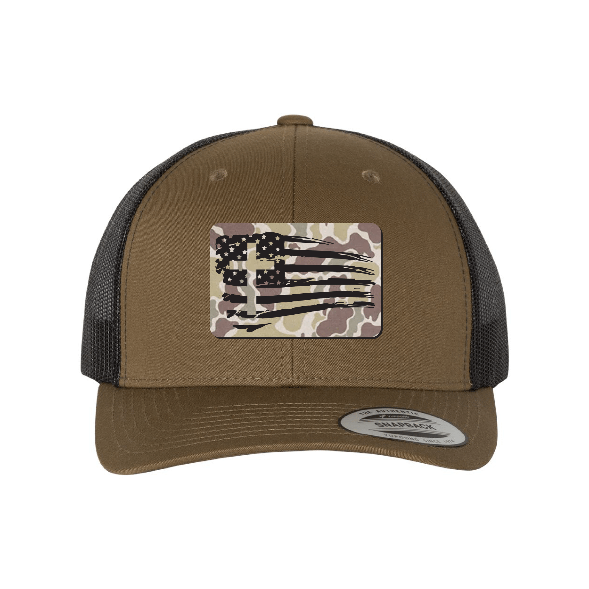 Tattered Flag Cross Camo Patch Fall Collection Hats - Our True God