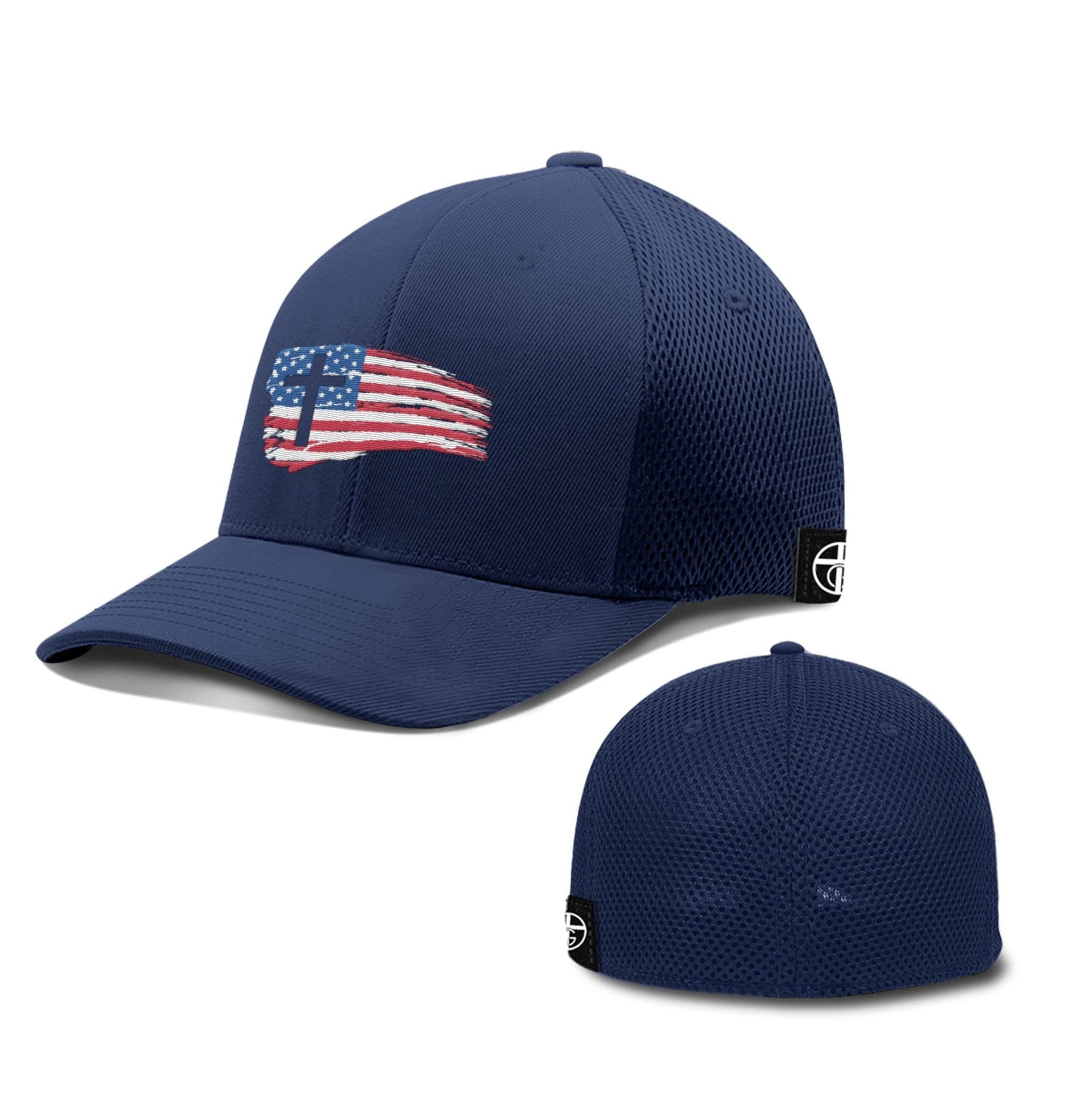Tattered USA Flag Hats - Our True God