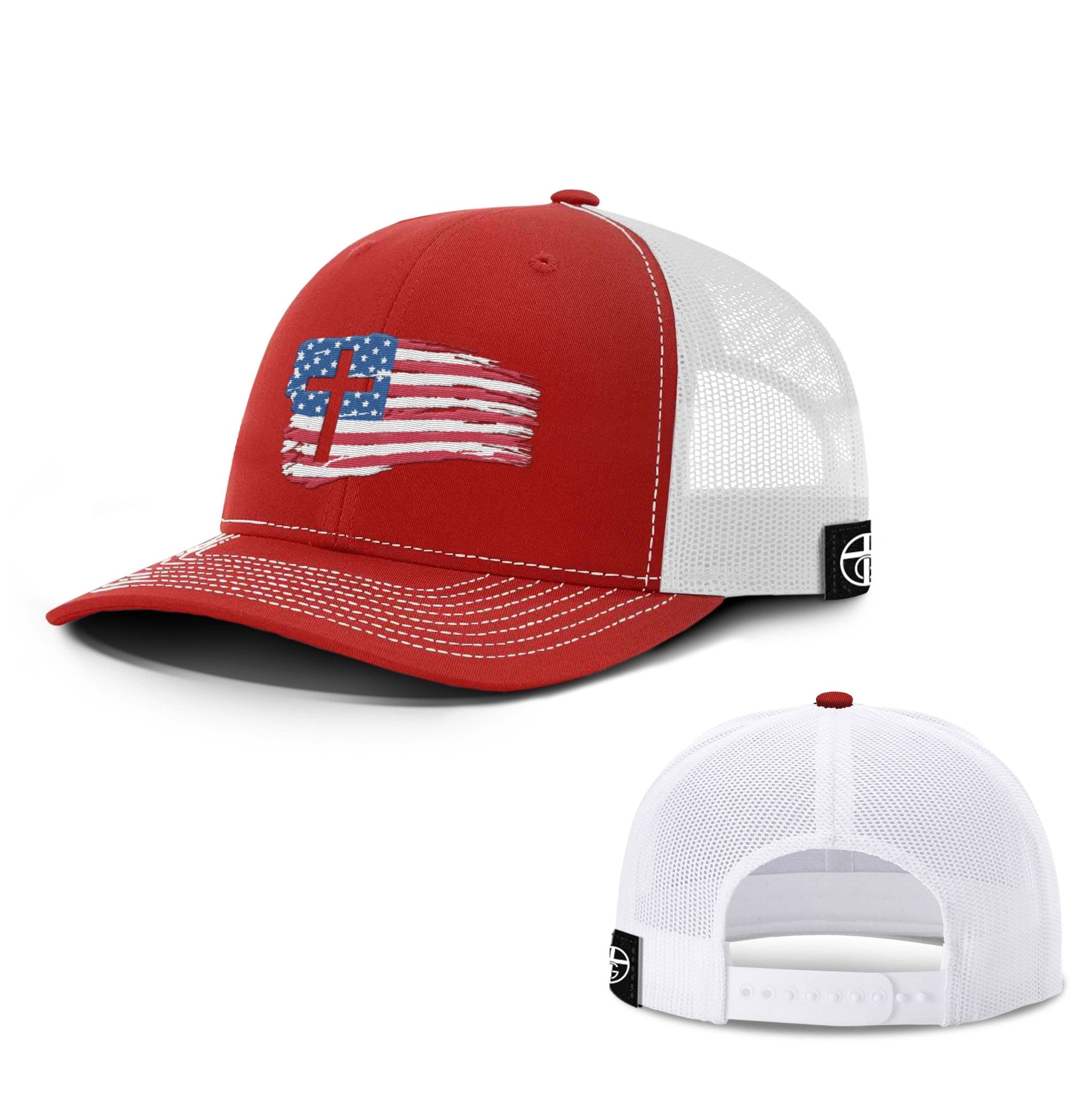 Tattered USA Flag Hats - Our True God