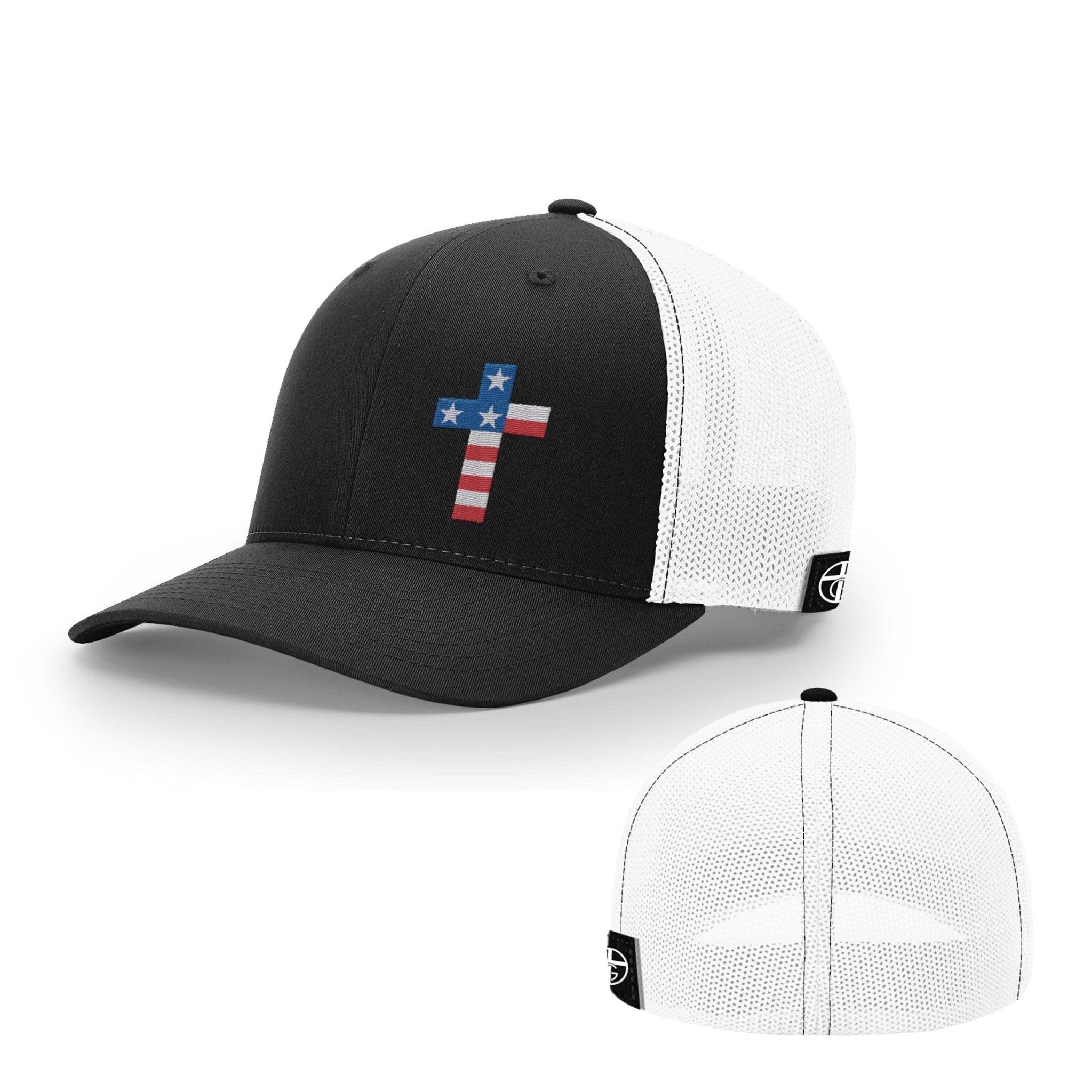 USA Flag Cross Hats - Our True God