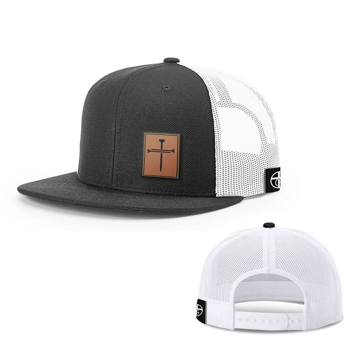 3 Nail Cross Leather Patch Hats - Our True God