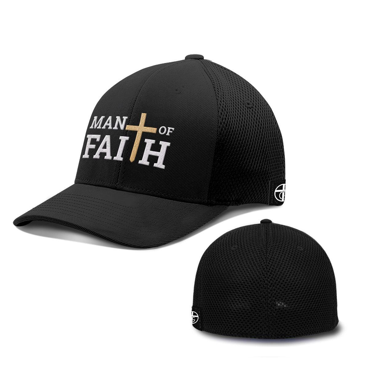 Man of Faith Hats Flexfit / Full Black / S/M