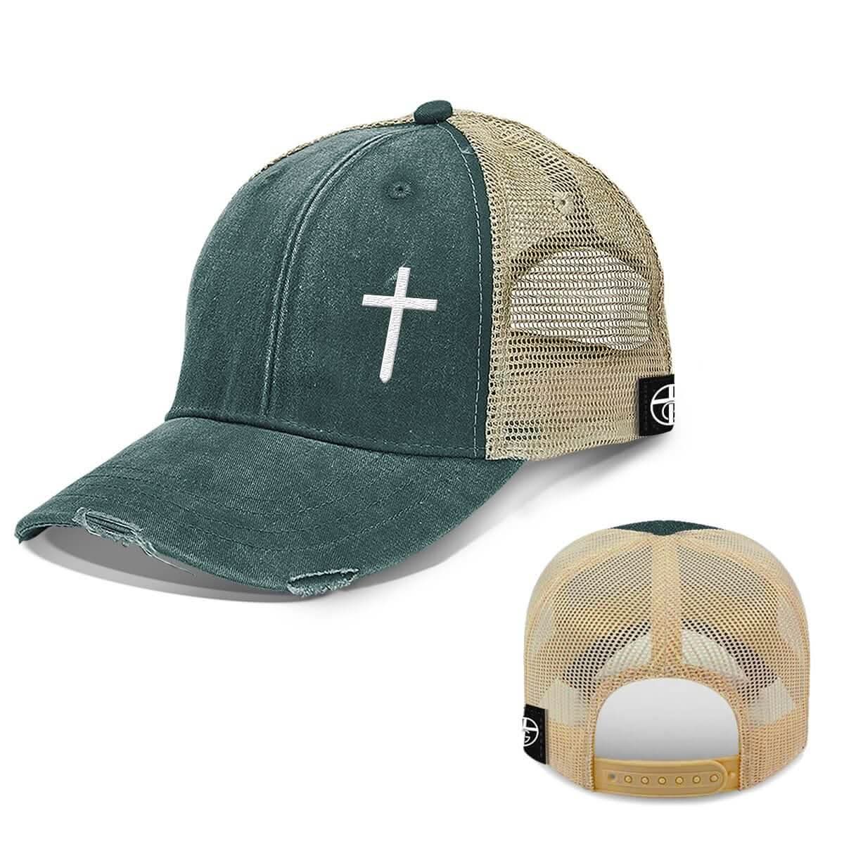 Cross Lower Left Trucker Hats - Our True God