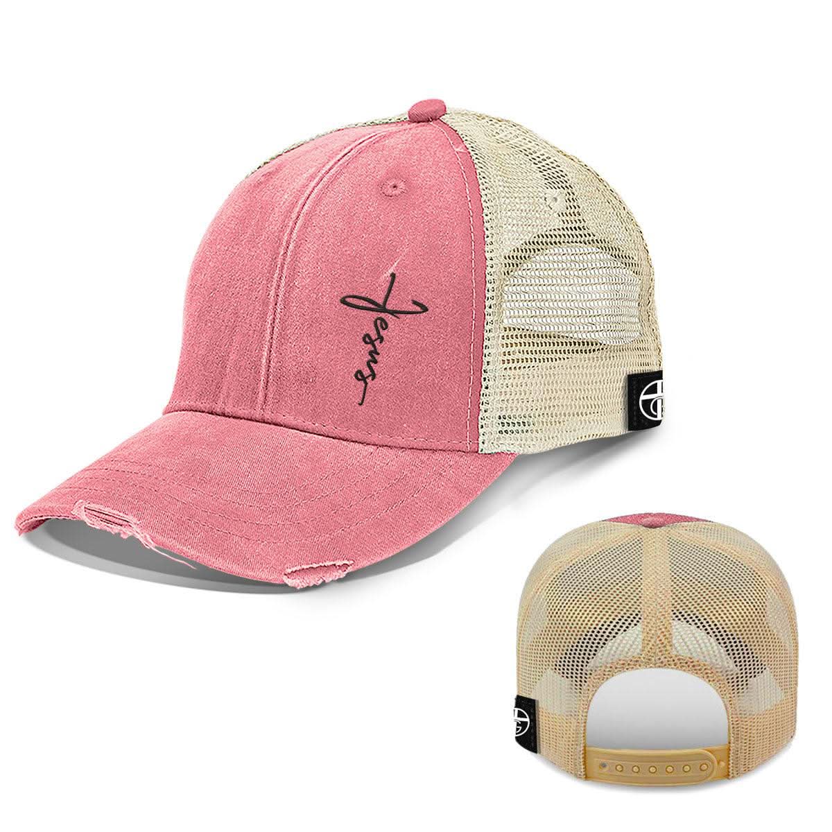 Jesus Cross Lower Left Trucker Hats - Our True God