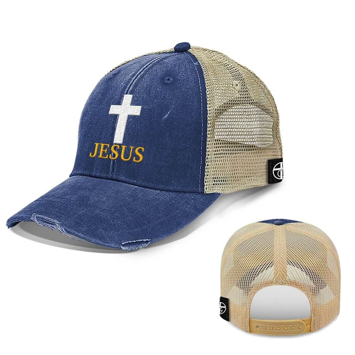 Jesus Cross Trucker Hats - Our True God
