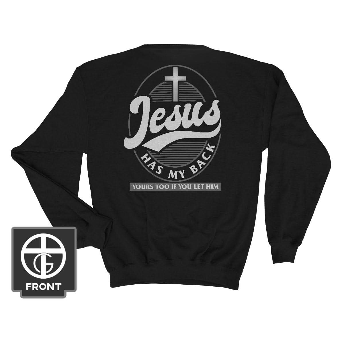 Jesus Has My Back (Back Print) Long Sleeve T-Shirt - Our True God