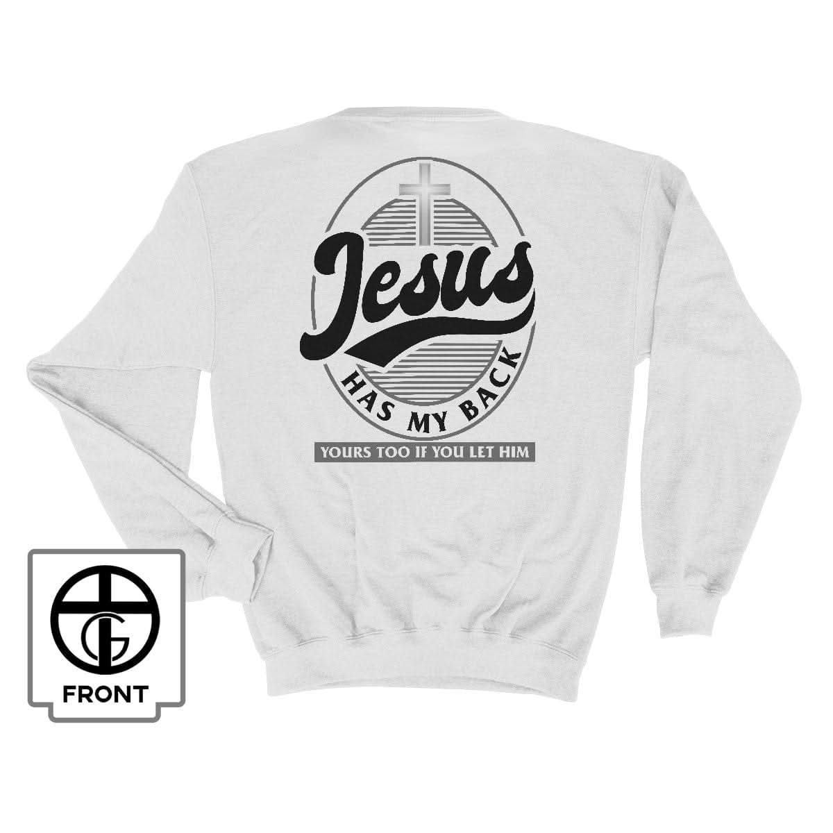 Jesus Has My Back (Back Print) Long Sleeve T-Shirt - Our True God