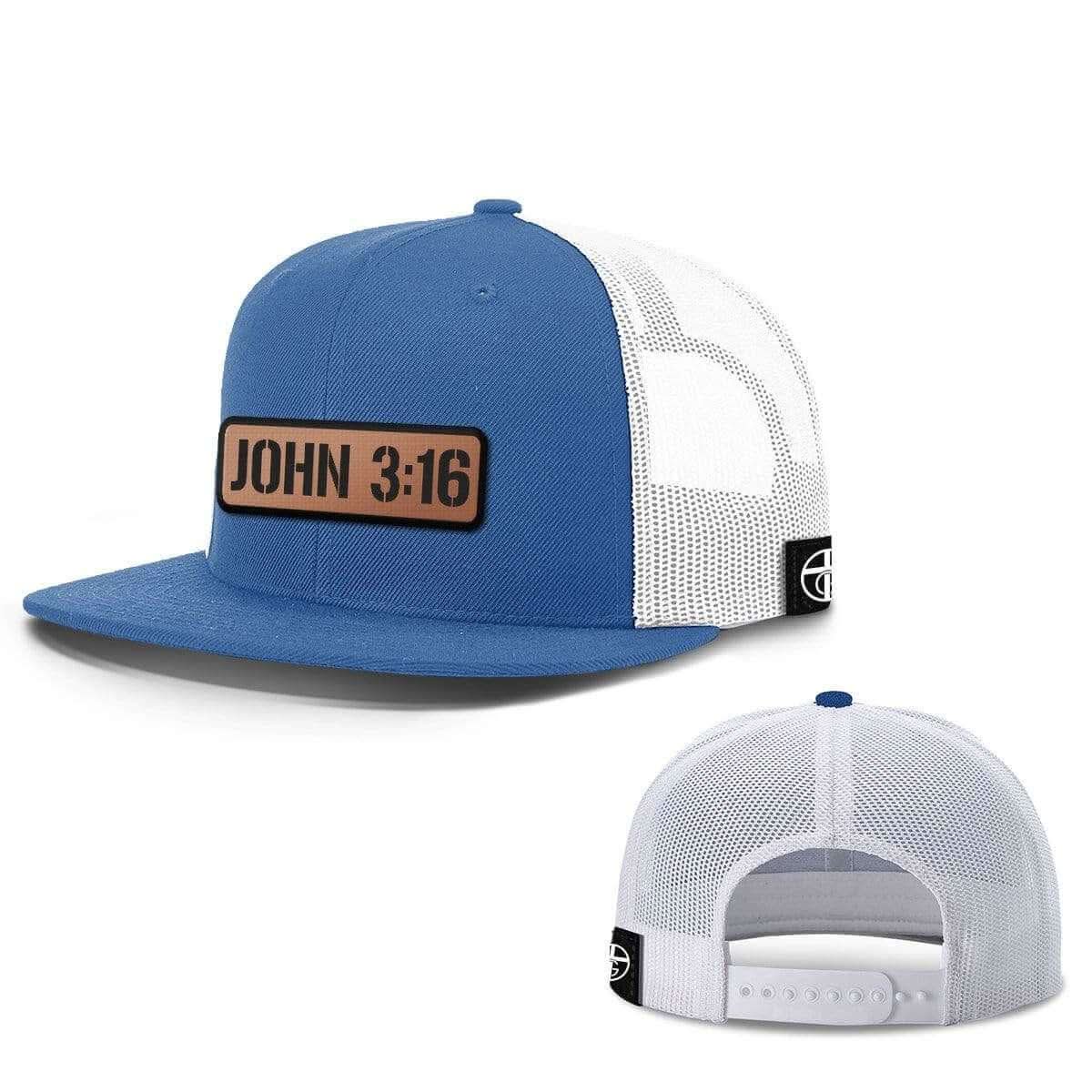 John 3:16 Leather Patch Hats - Our True God