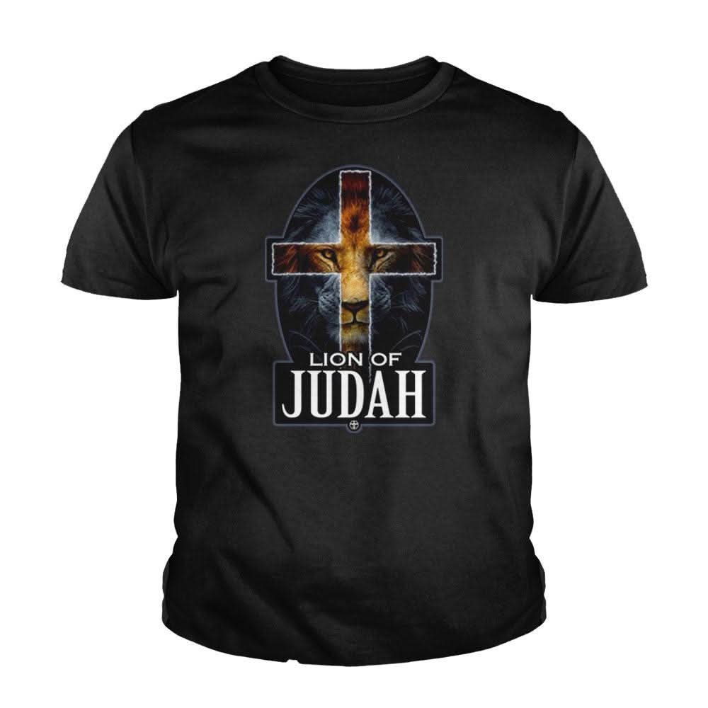 Lion Of Judah Cross Kids Shirts - Our True God