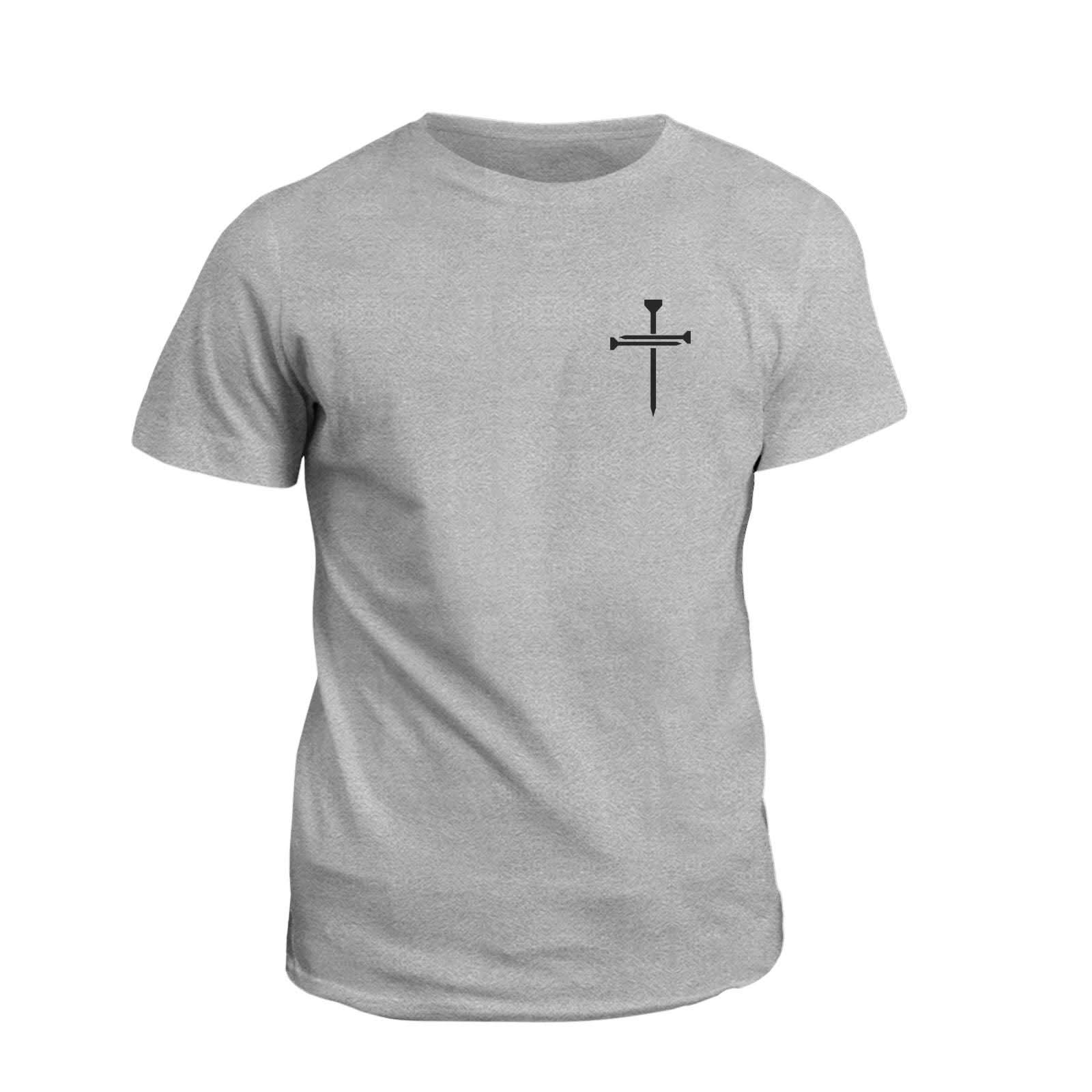 Nail Cross Left Chest T-Shirt - Our True God