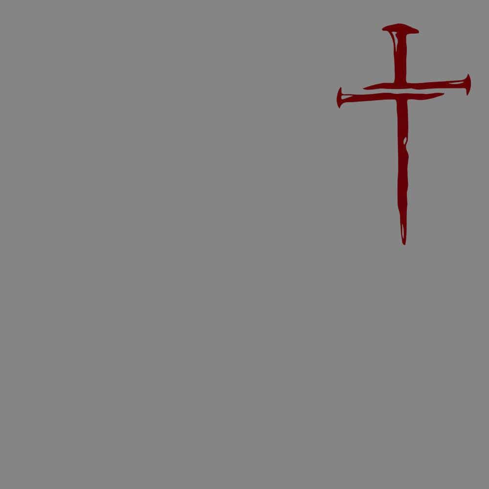 Nail Cross Maroon Small Logo - Our True God