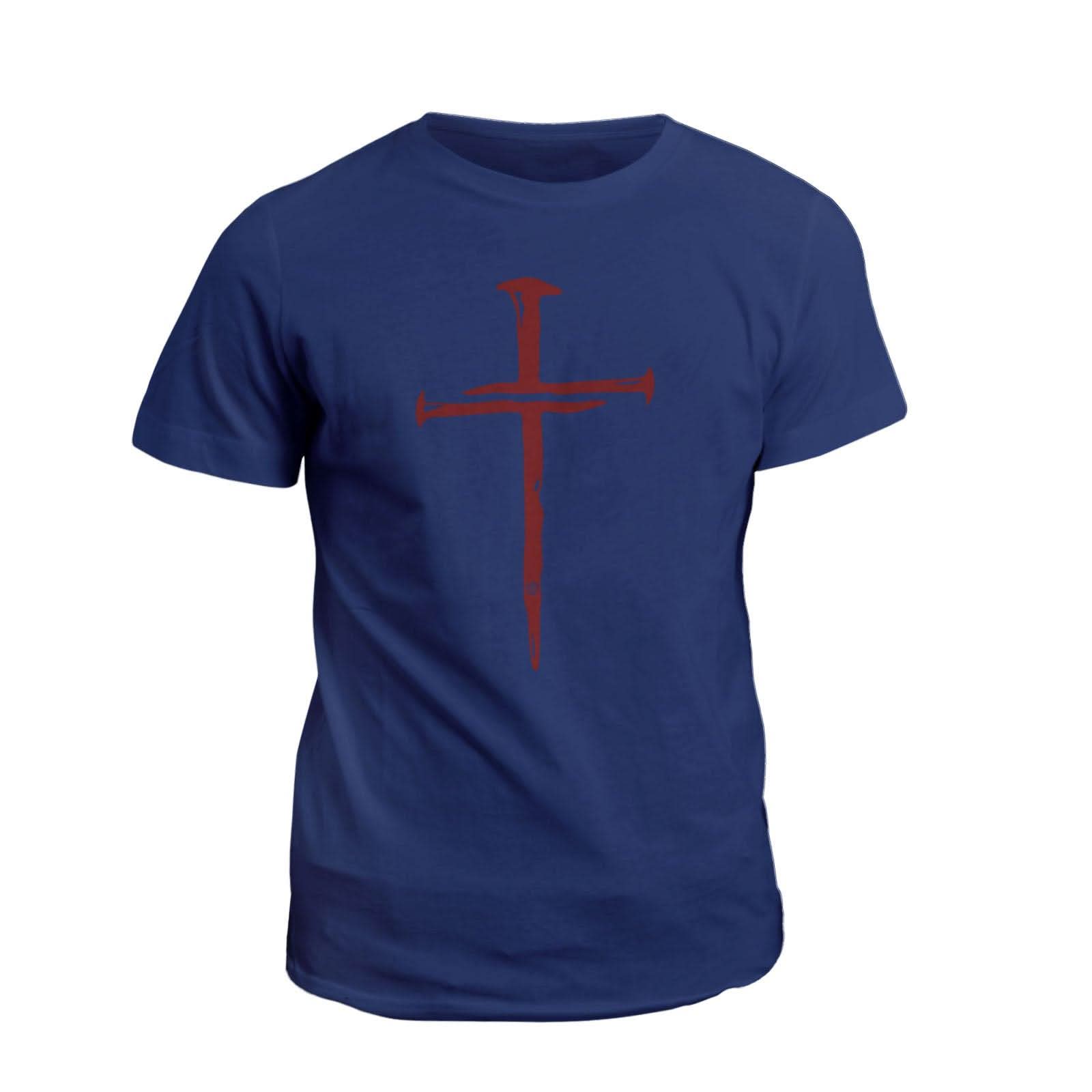 Nail Cross Maroon T-Shirt - Our True God