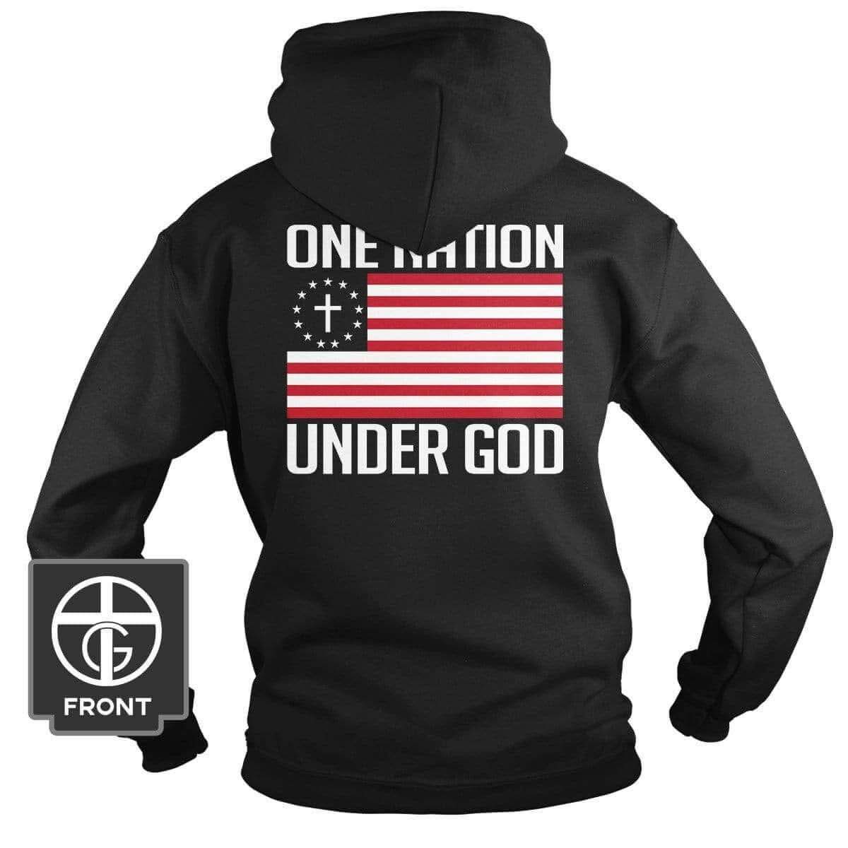 One Nation Under God Hoodie (Back Print) - Our True God