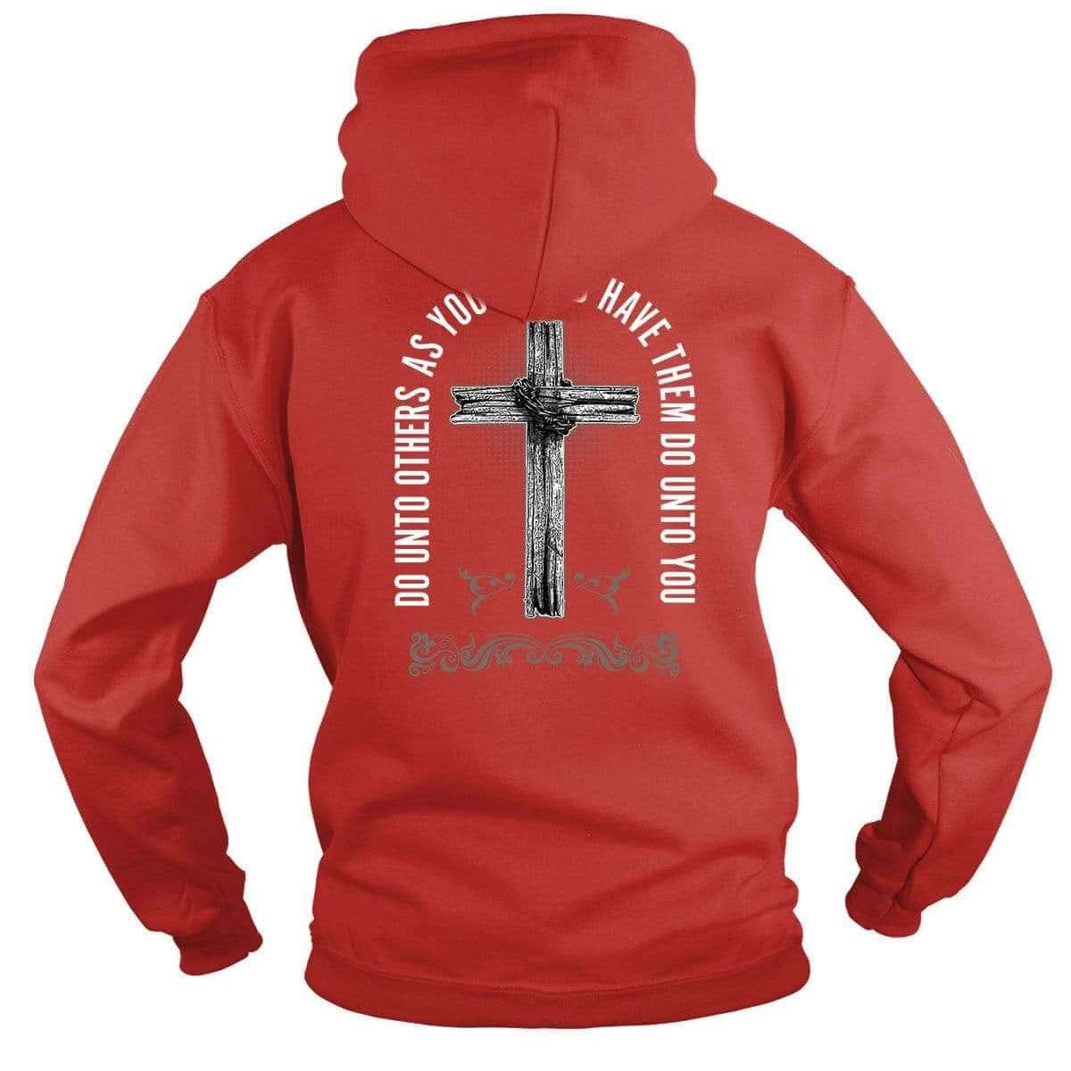 Our True God Apparel A Sinner Saved By Grace - Do Unto Others T-Shirt (Front and Back)