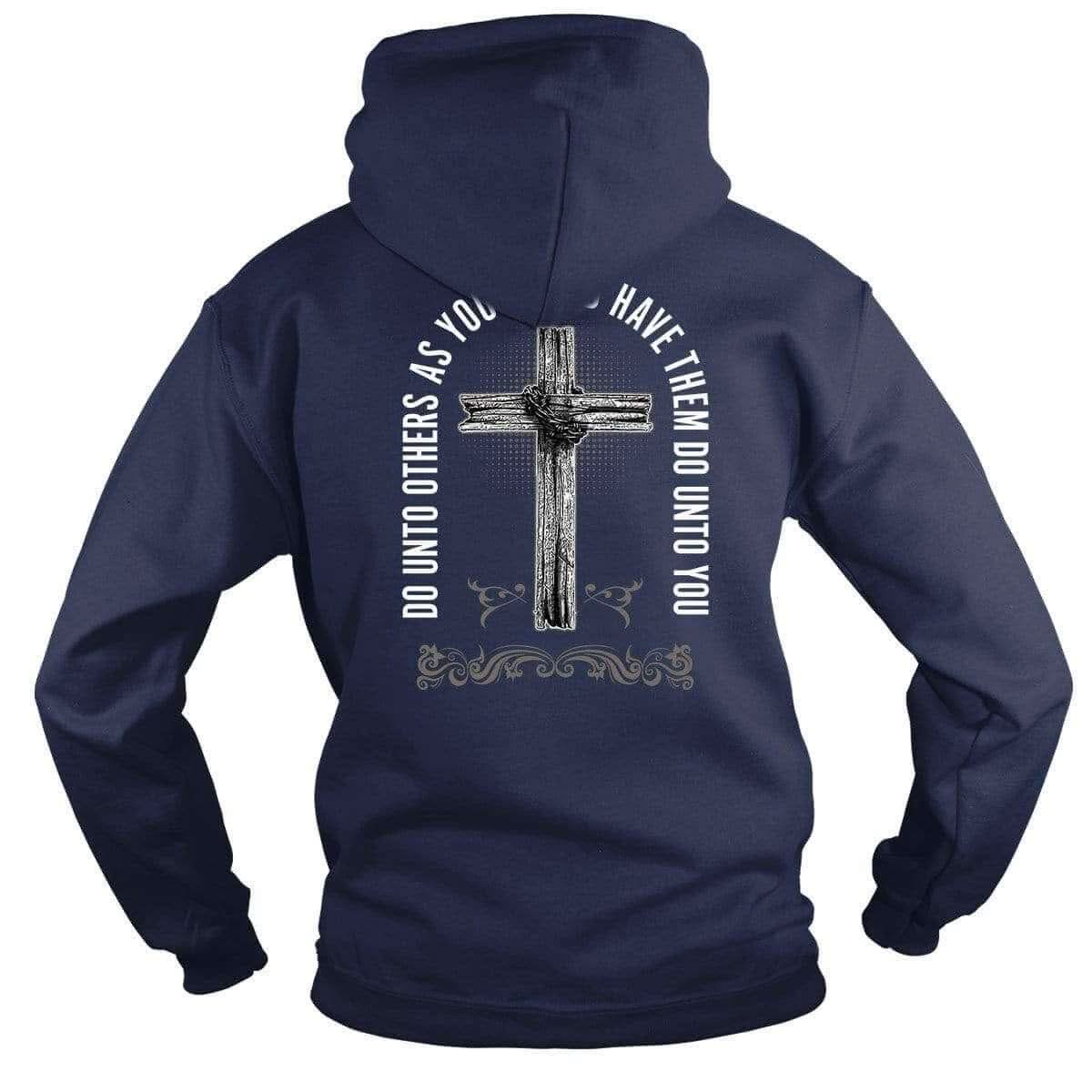 Our True God Apparel A Sinner Saved By Grace - Do Unto Others T-Shirt (Front and Back)