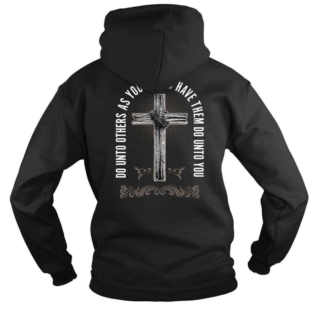 Our True God Apparel A Sinner Saved By Grace - Do Unto Others T-Shirt (Front and Back)