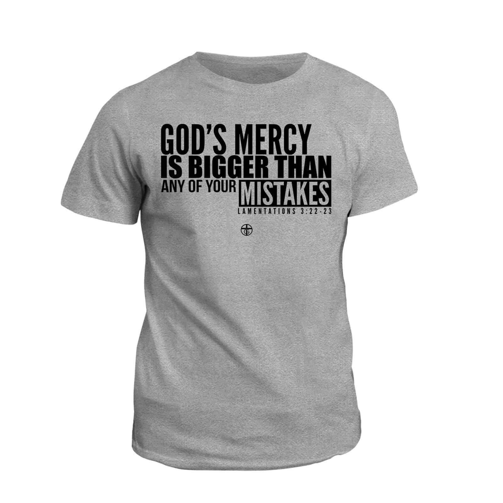 Our True God Apparel T-Shirt / Grey / S God's Mercy Is Bigger T-Shirt