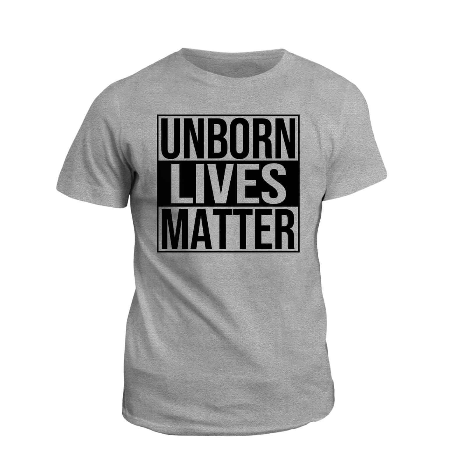 Our True God Apparel T-Shirt / Grey / S Unborn Lives Matter T-Shirt