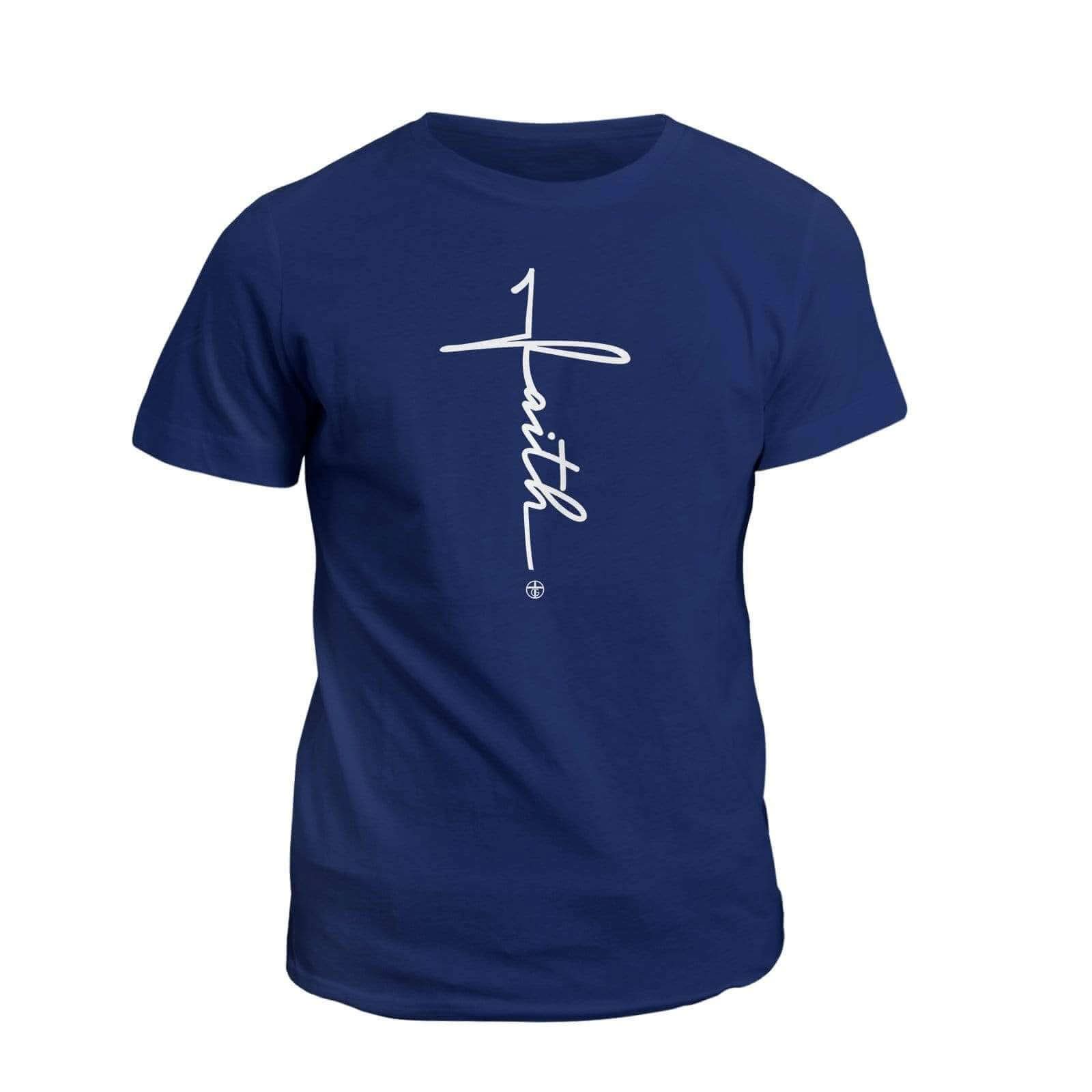 Our True God Apparel T-Shirt / Navy / S Faith Cross T-Shirt