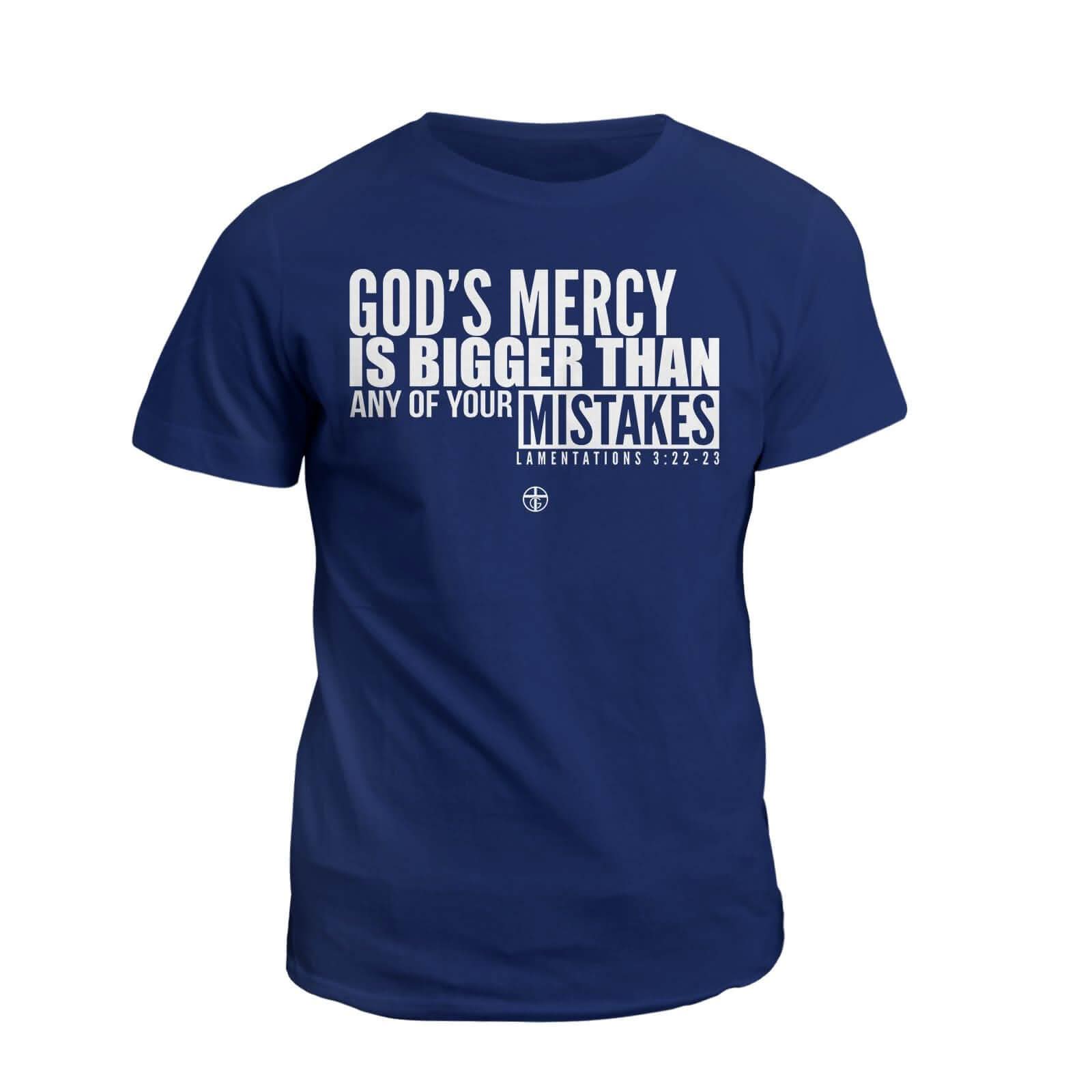 Our True God Apparel T-Shirt / Navy / S God's Mercy Is Bigger T-Shirt