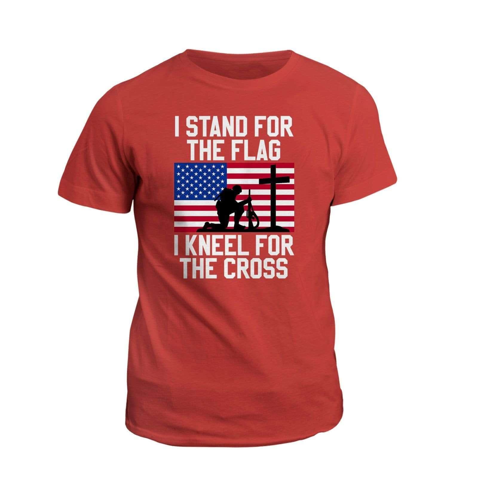 Our True God Apparel T-Shirt / Red / S I Stand for the Flag T-Shirt