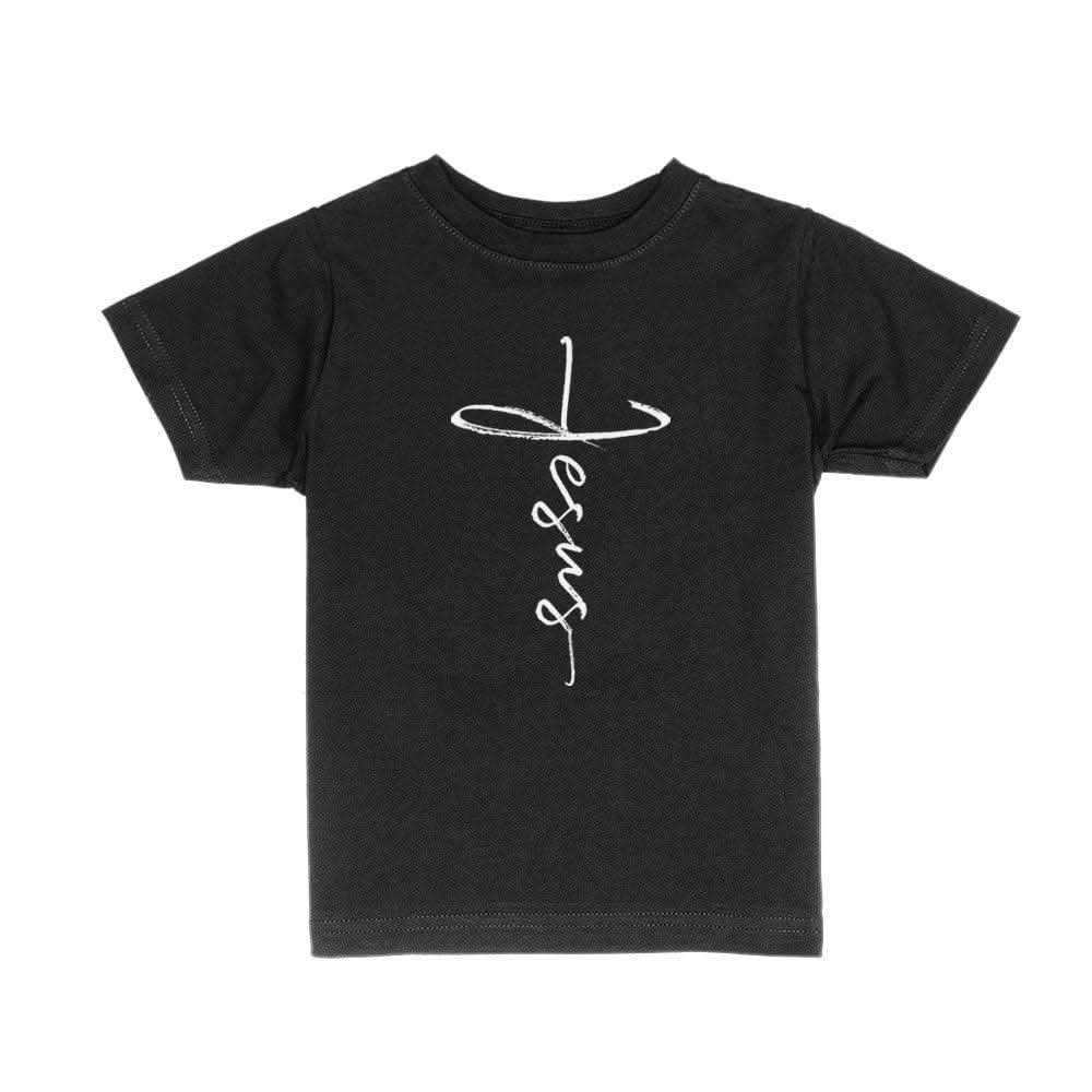 Our True God Apparel Toddler / Black / 2T Jesus Cross Kids Shirts