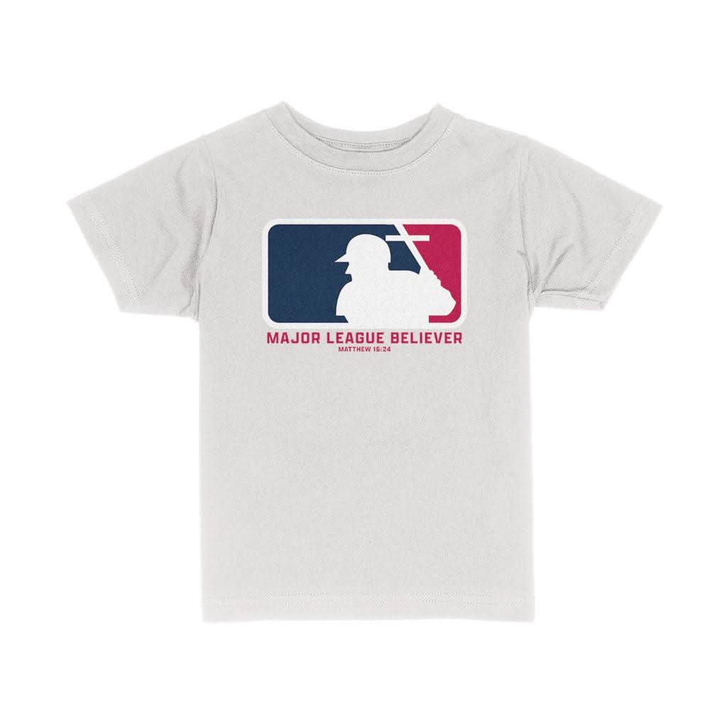 Our True God Apparel Toddler / White / 2T Major League Believer Kids Shirt
