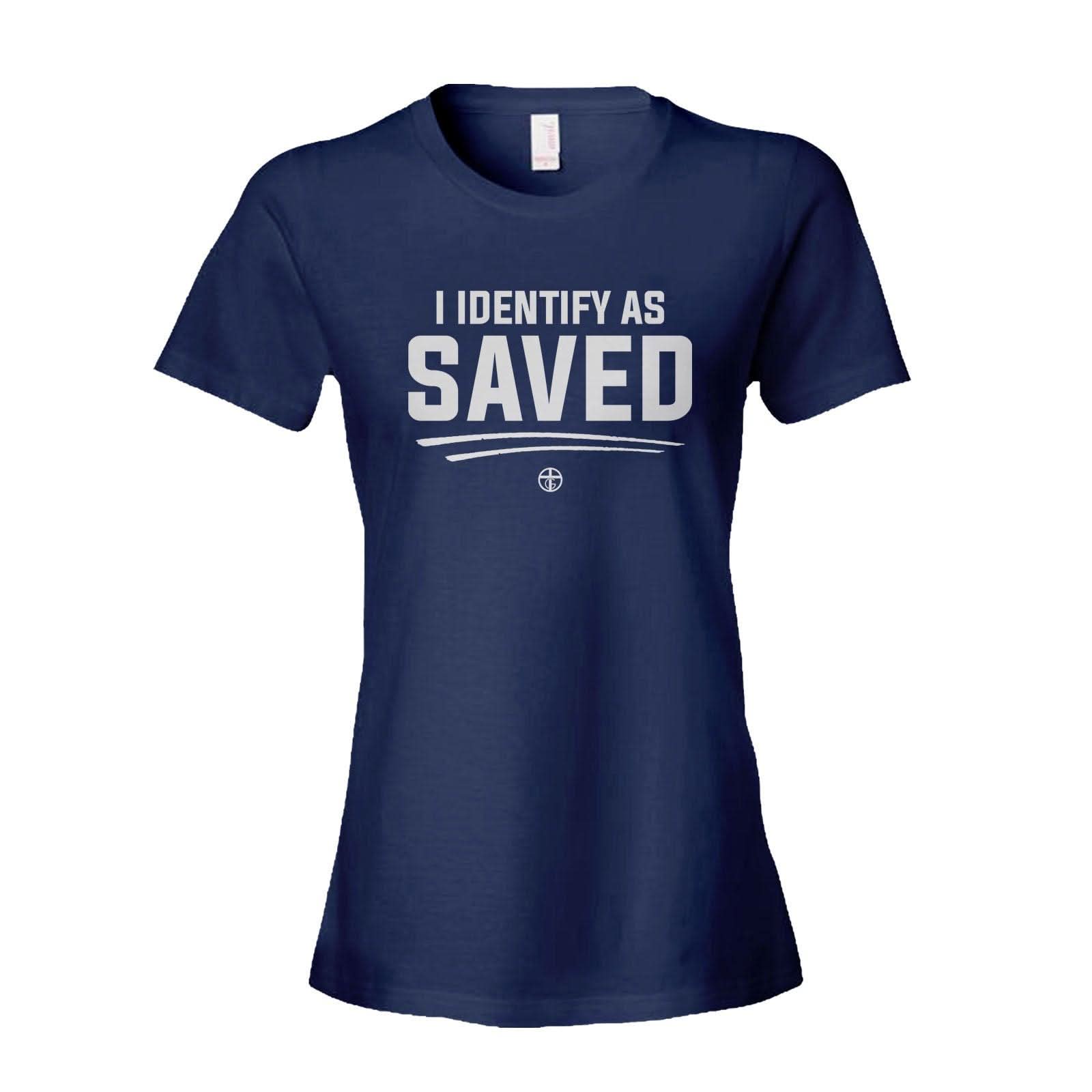 Our True God Apparel Women's Shirt / Navy / S I Identify As Saved