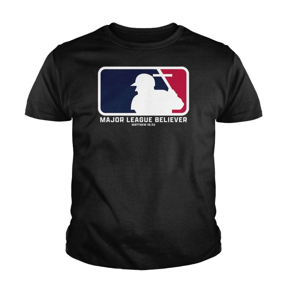 Our True God Apparel Youth / Black / XS Major League Believer Kids Shirt