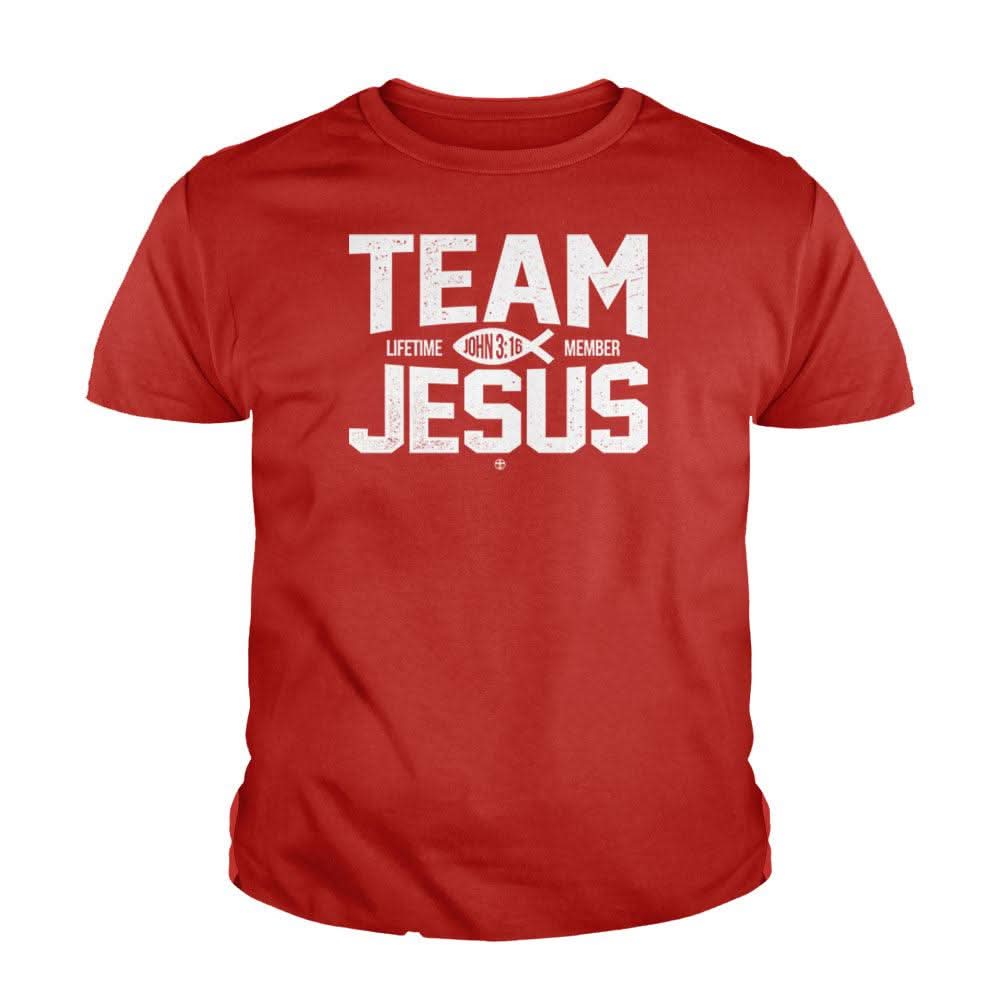 Our True God Apparel Youth / Red / XS Team Jesus Kids Shirts