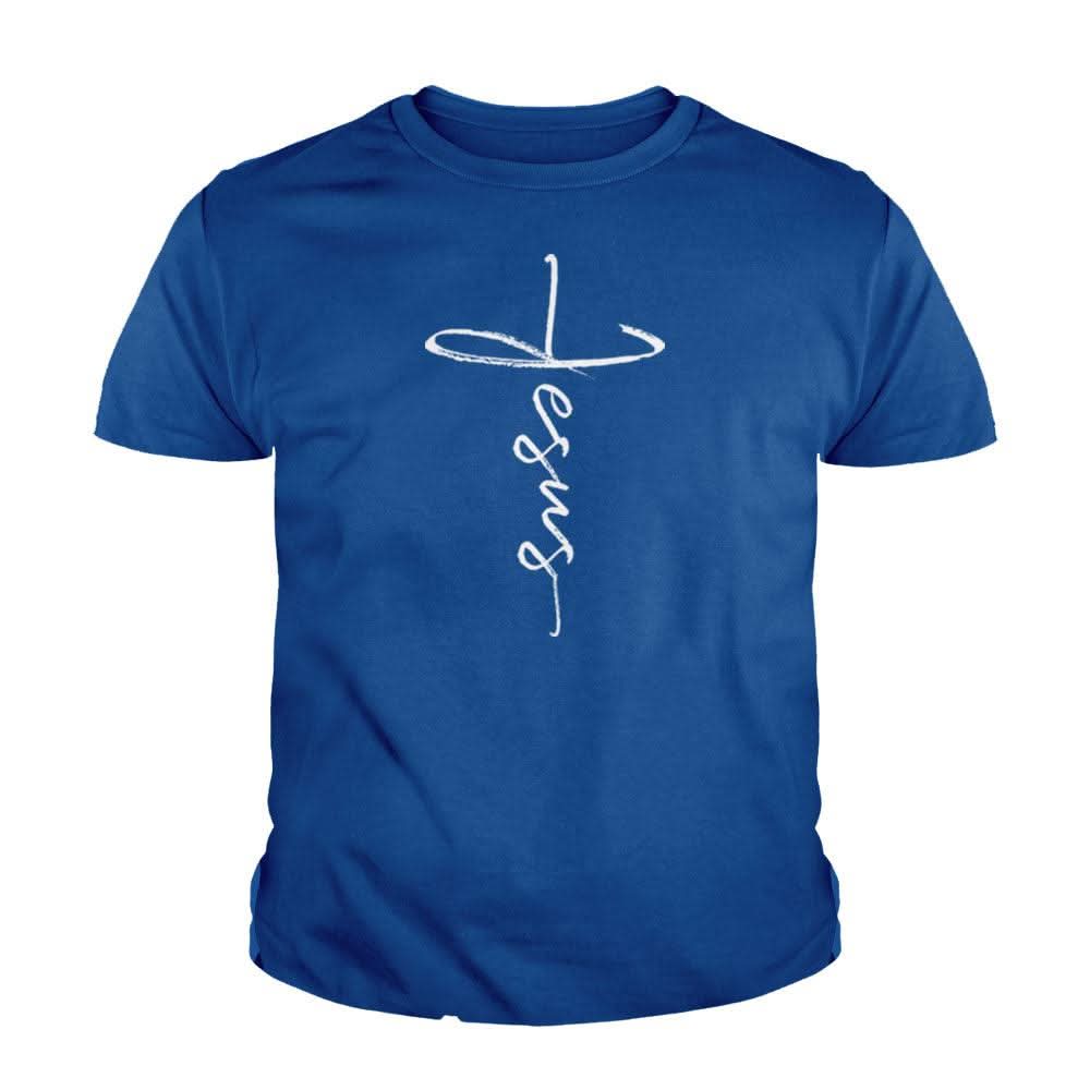 Our True God Apparel Youth / Royal Blue / XS Jesus Cross Kids Shirts