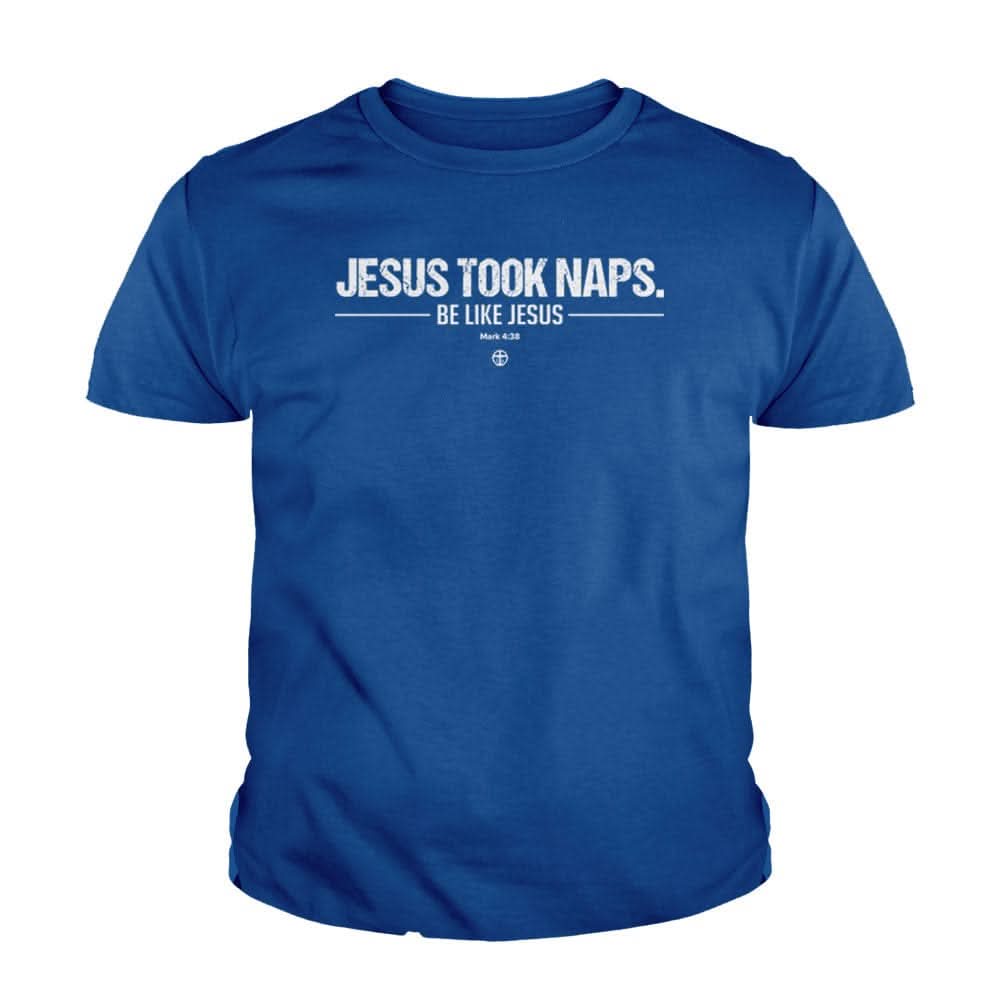 Our True God Apparel Youth / Royal Blue / XS Jesus Took Naps Kids Shirts