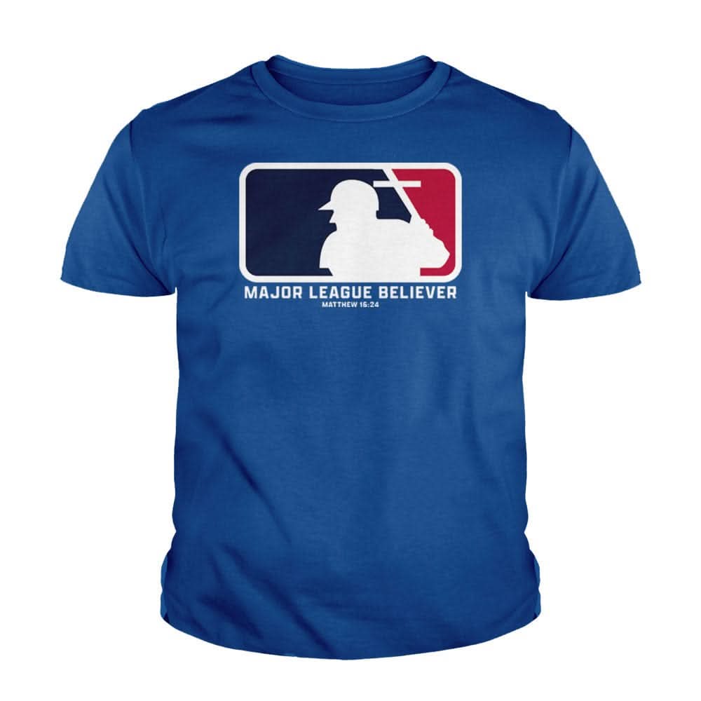 Our True God Apparel Youth / Royal Blue / XS Major League Believer Kids Shirt