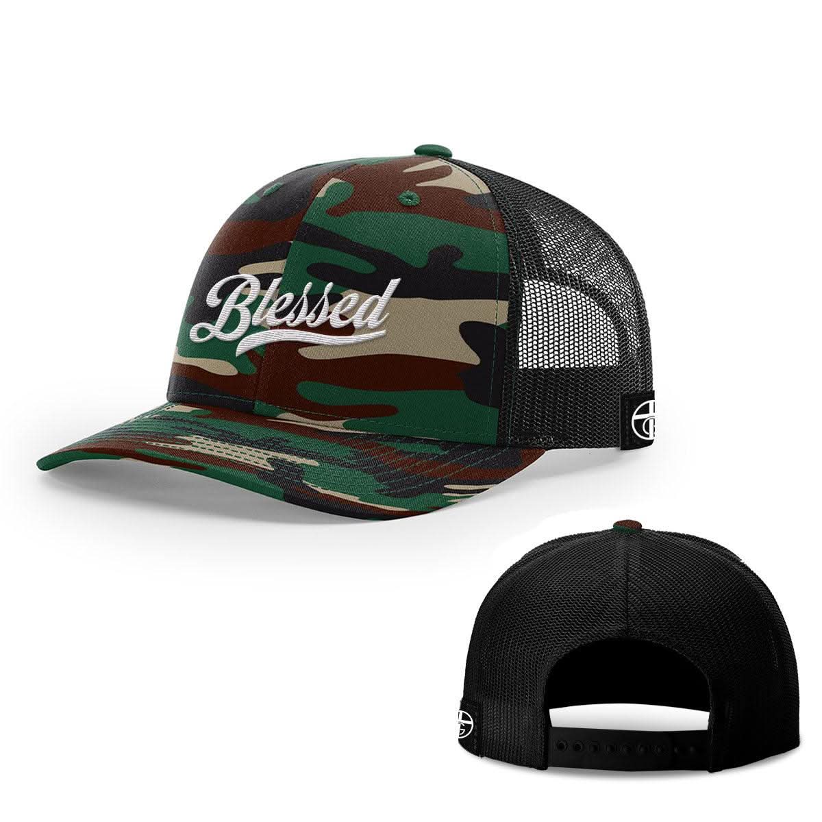 Our True God Hat Blessed Script Hats