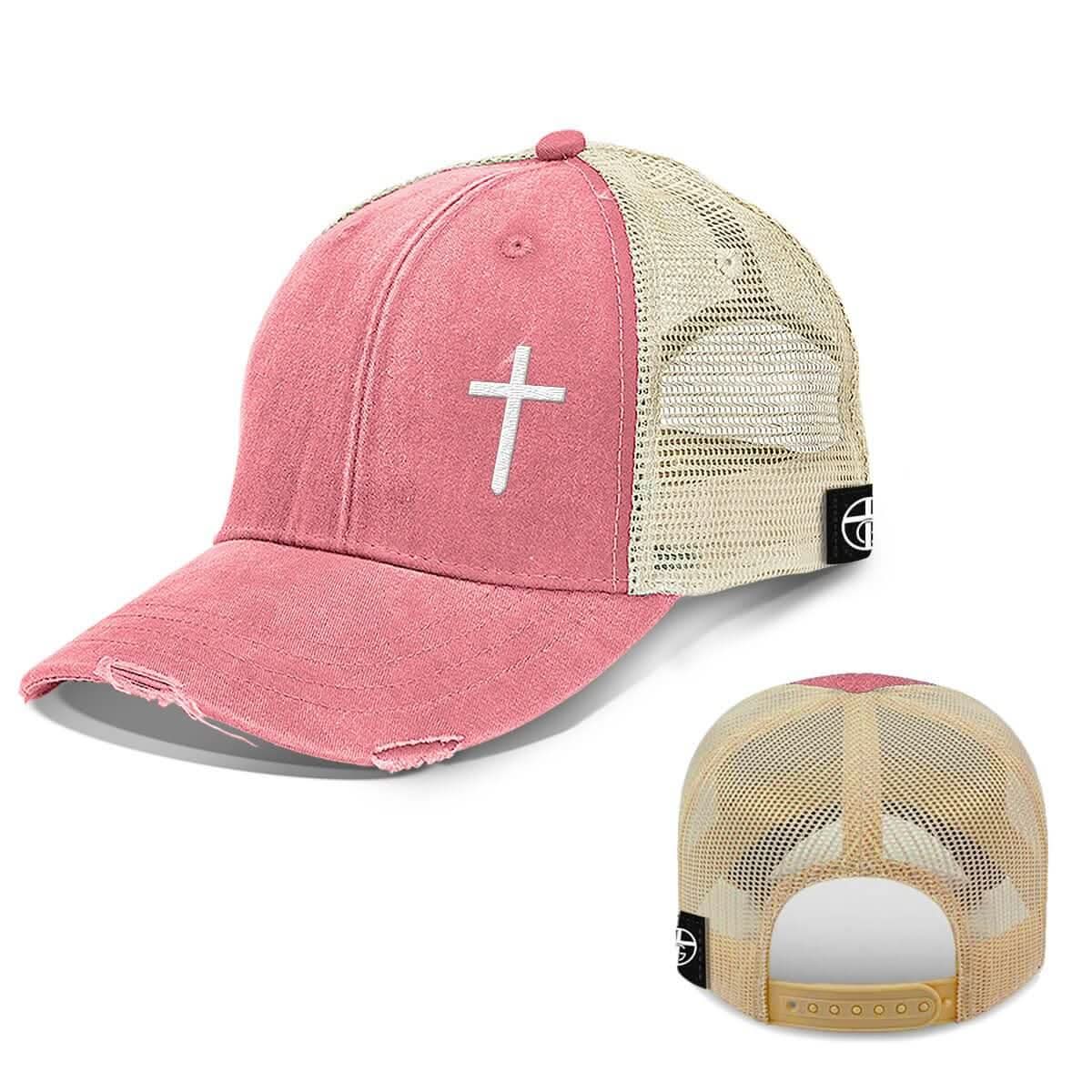 Our True God Hat Cross Lower Left Trucker Hats