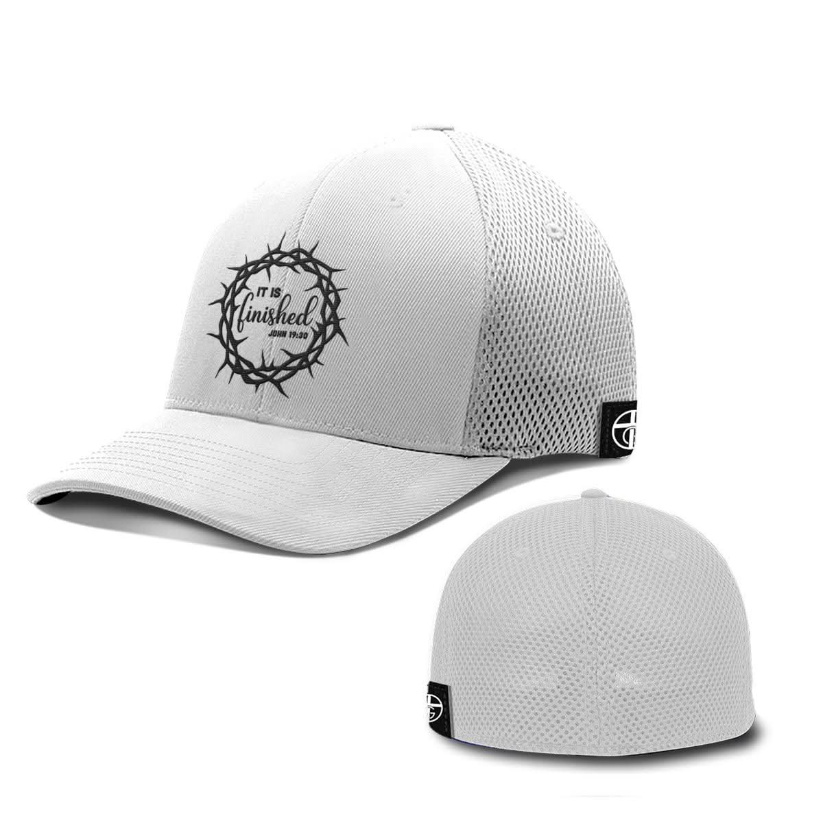 Our True God Hat Flexfit / White / S/M It Is Finished Hats