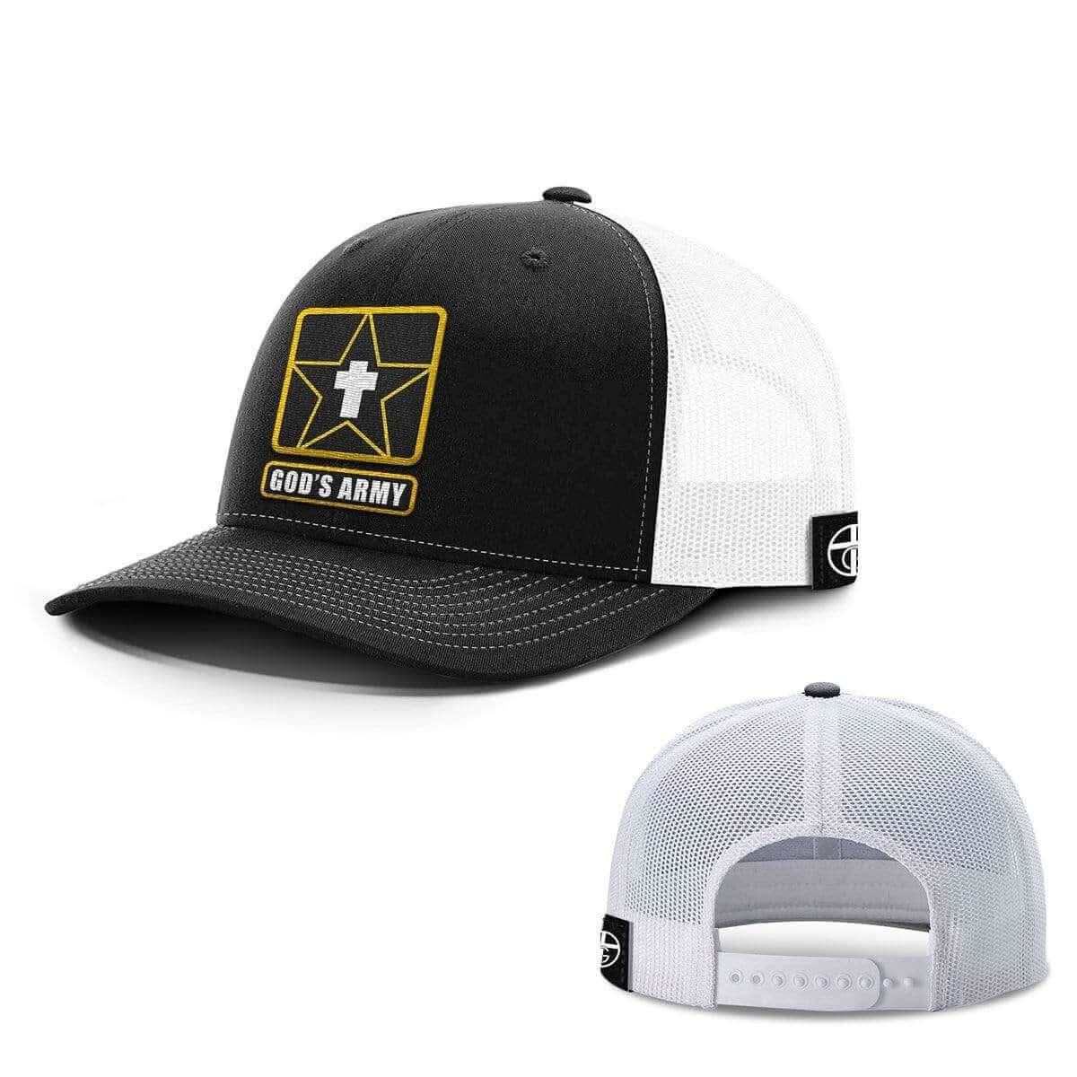 Our True God Hat Snapback / Black and White / One Size God's Army Hats
