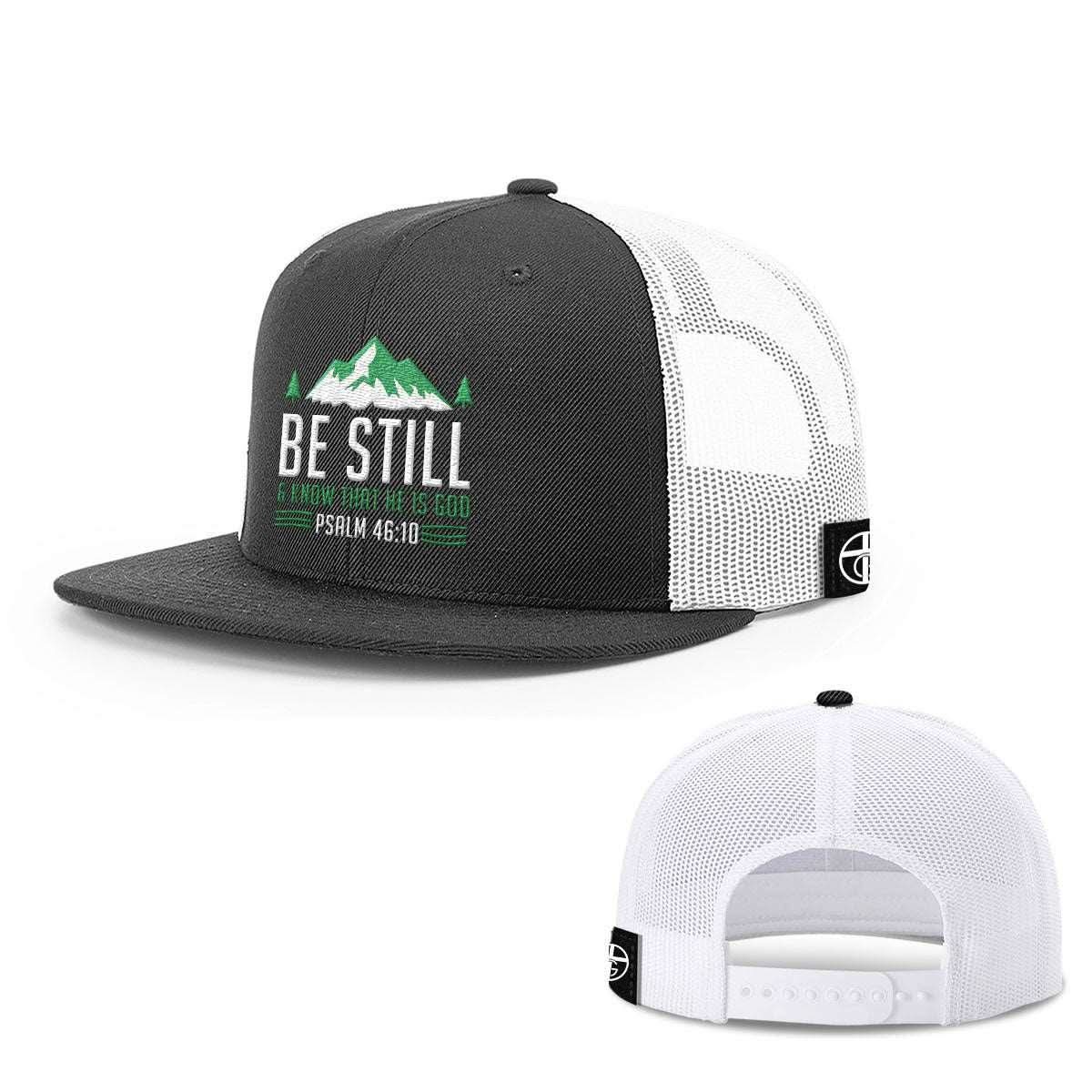 Our True God Hat Snapback Flatbill / Black and White / One Size Be Still And Know Hats