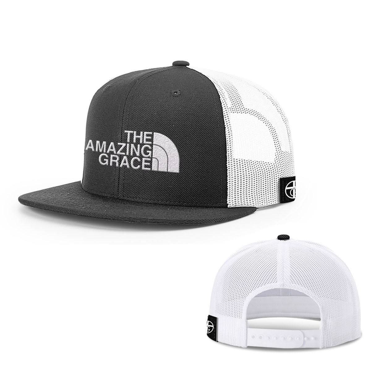 Our True God Hat Snapback Flatbill / Black and White / One Size The Amazing Grace Hats