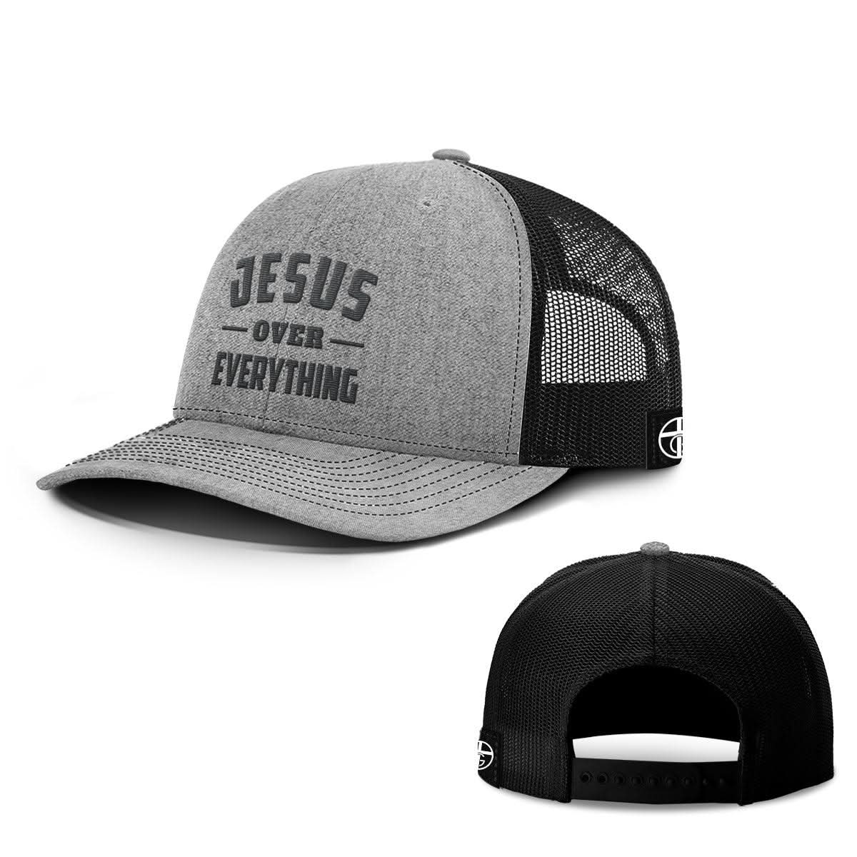 Our True God Hat Snapback / Heather and Black / One Size Jesus Over Everything Hats