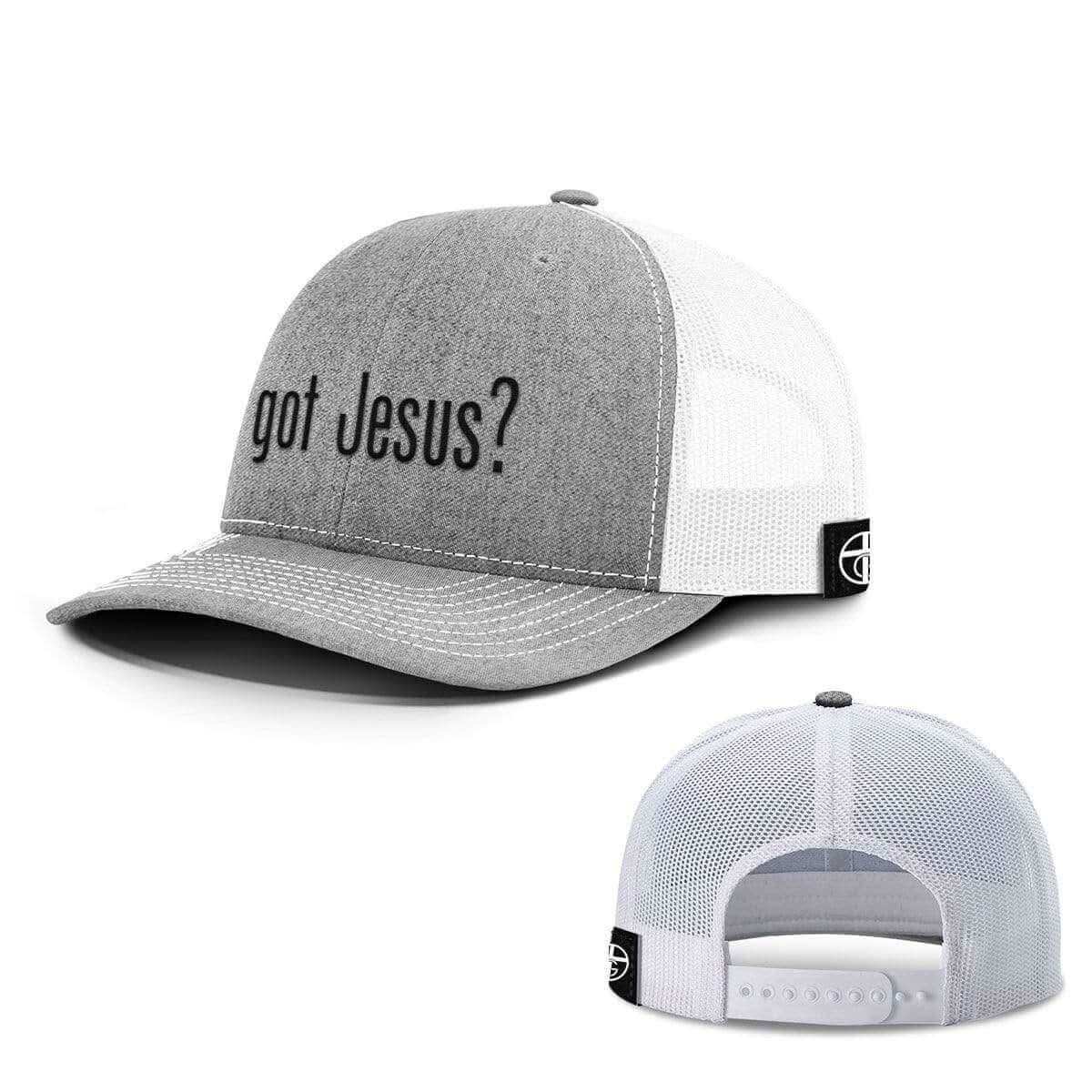 Our True God Hat Snapback / Heather and White / One Size Got Jesus Hats