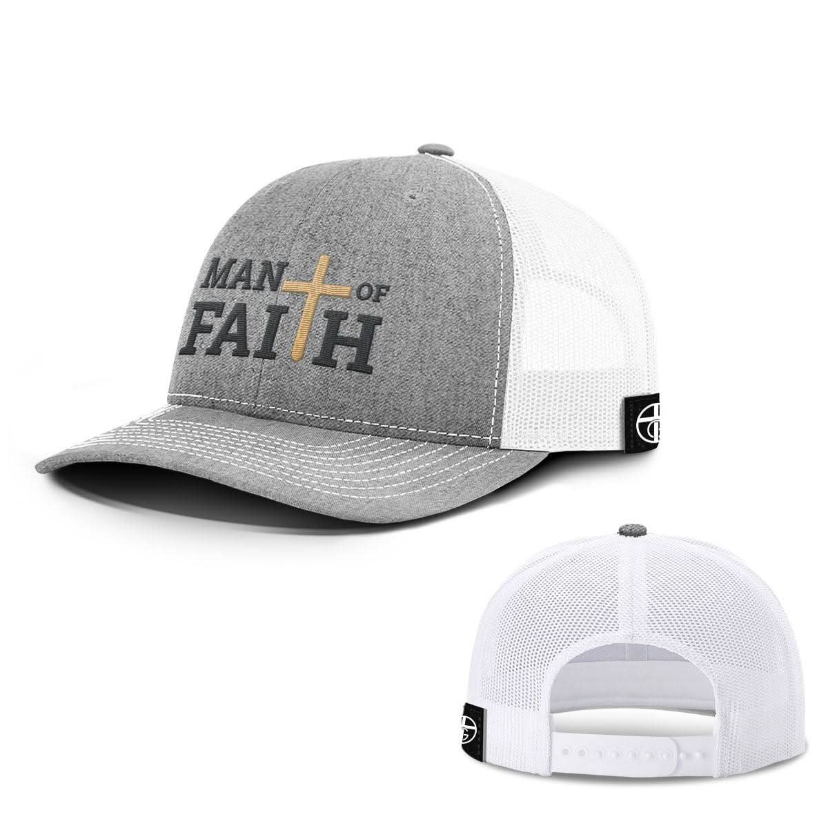 Our True God Hat Snapback / Heather and White / One Size Man Of Faith Hats