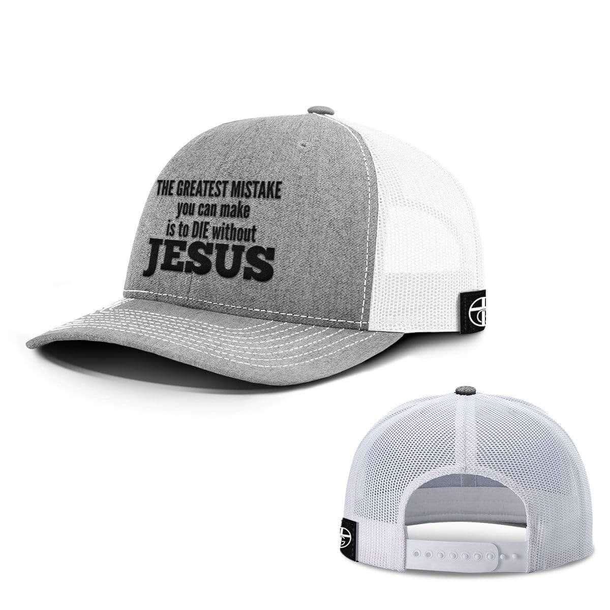 Our True God Hat Snapback / Heather and White / One Size The Greatest Mistake Hats