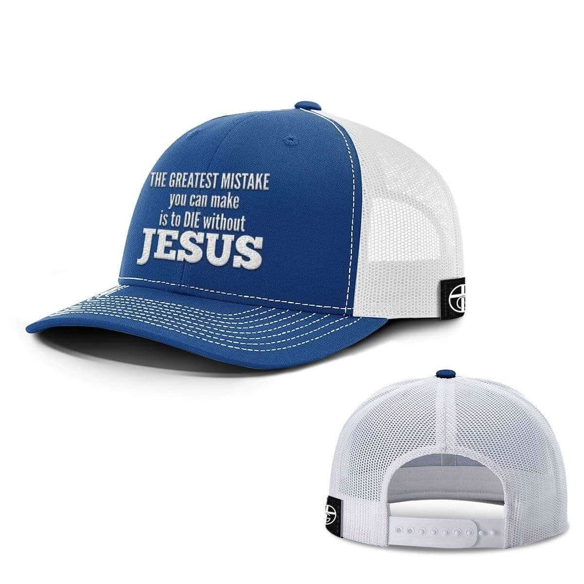 Our True God Hat Snapback / Royal Blue and White / One Size The Greatest Mistake Hats